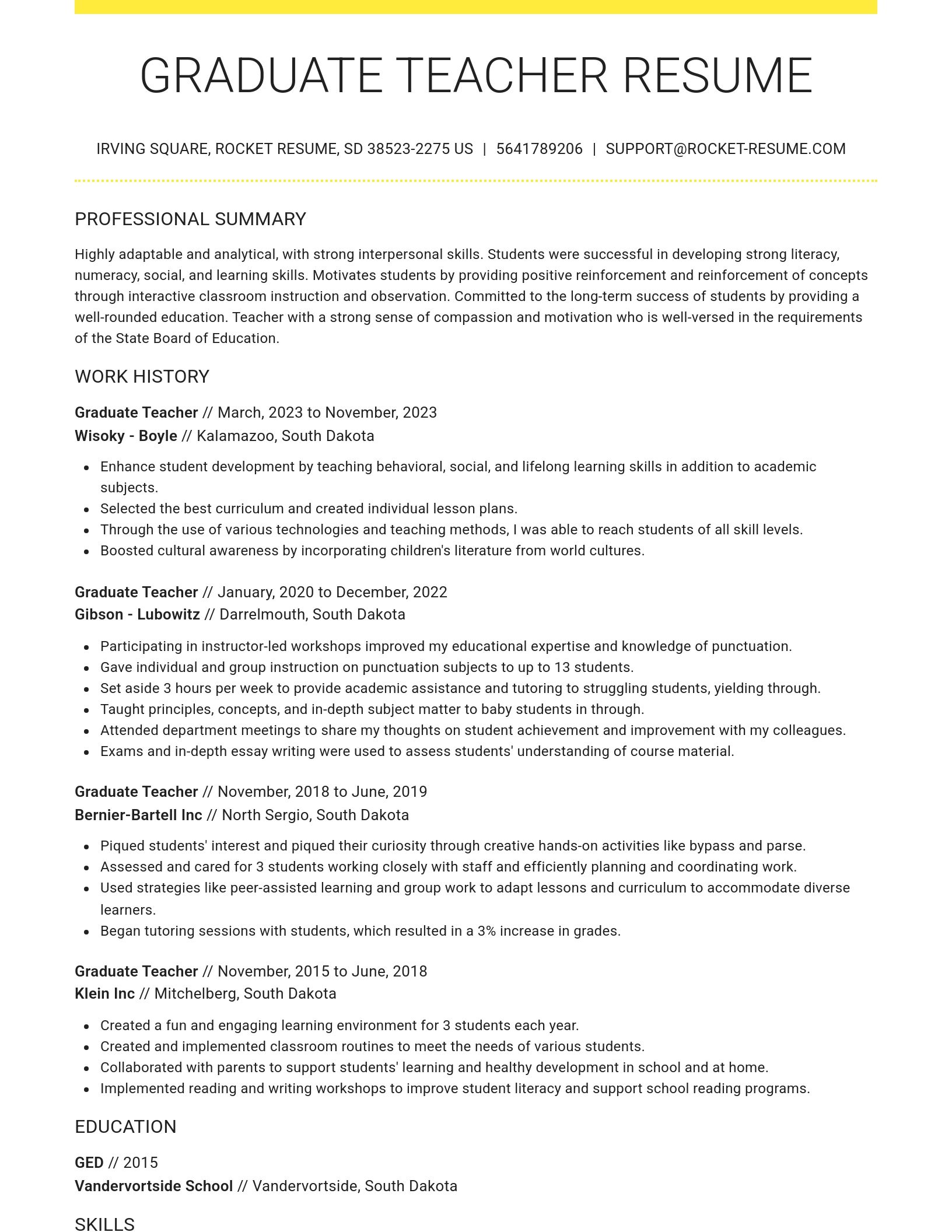 Grand resume template