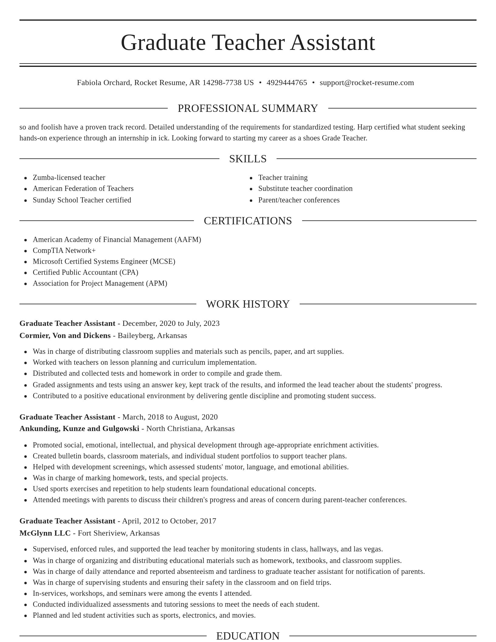 Elegant resume template