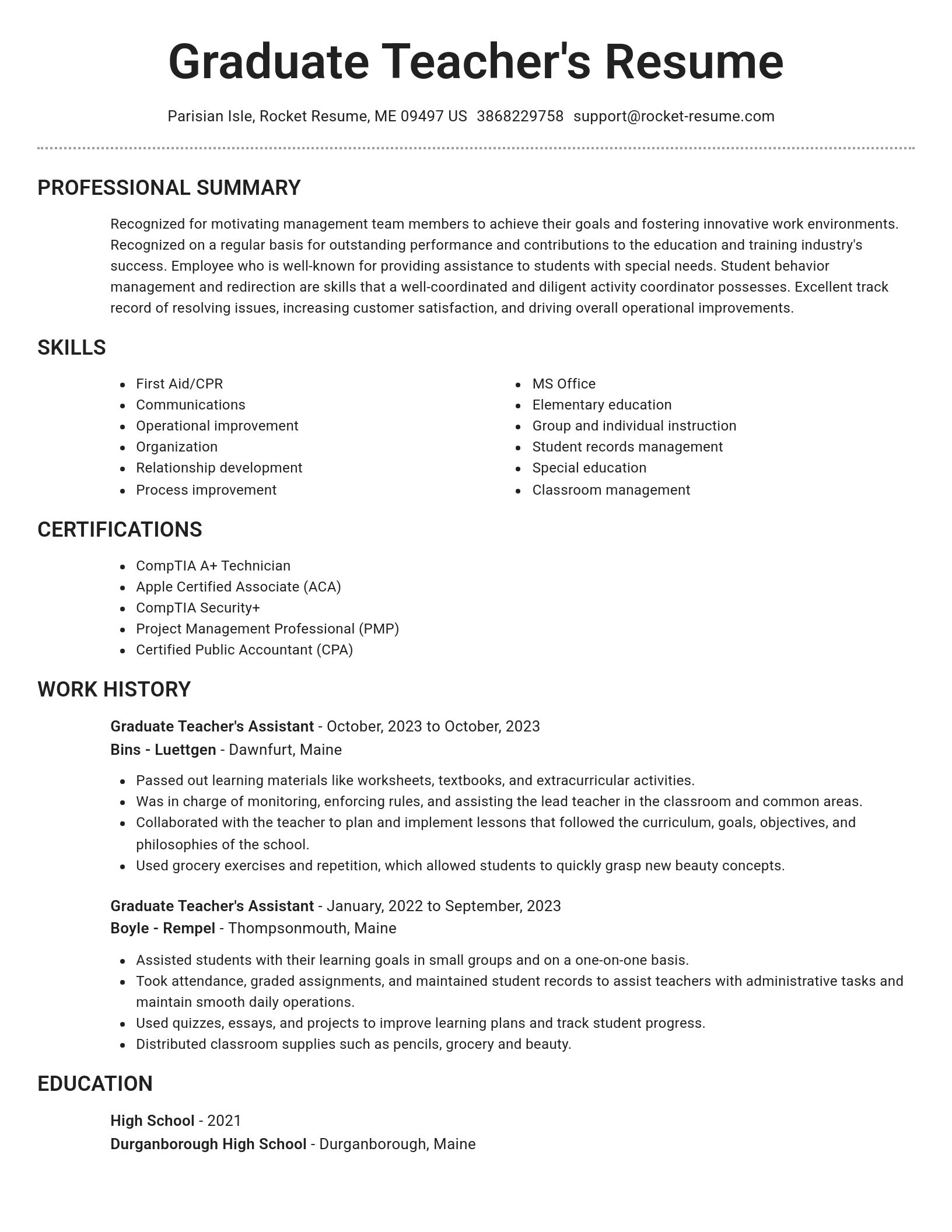 Brilliant resume template