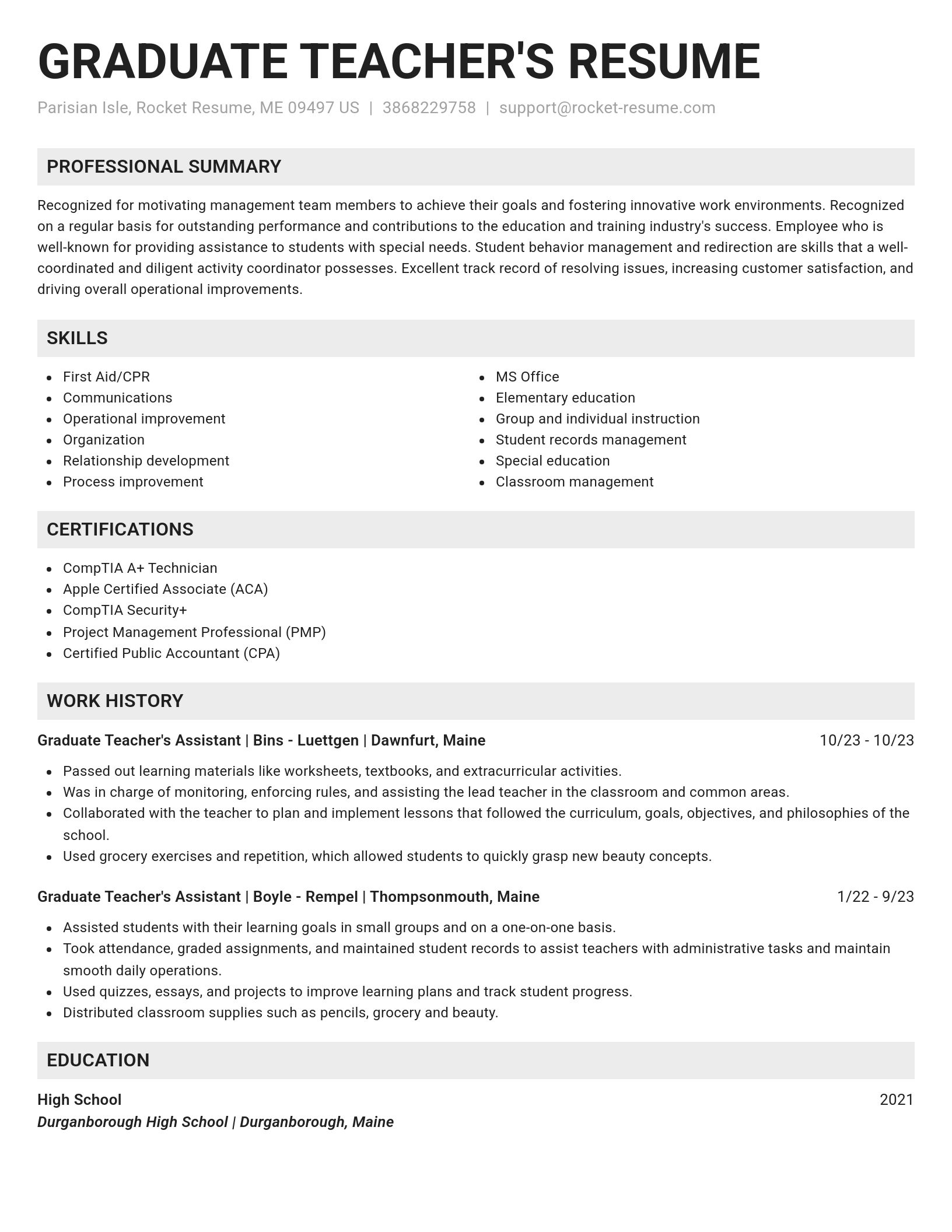 Genius resume template