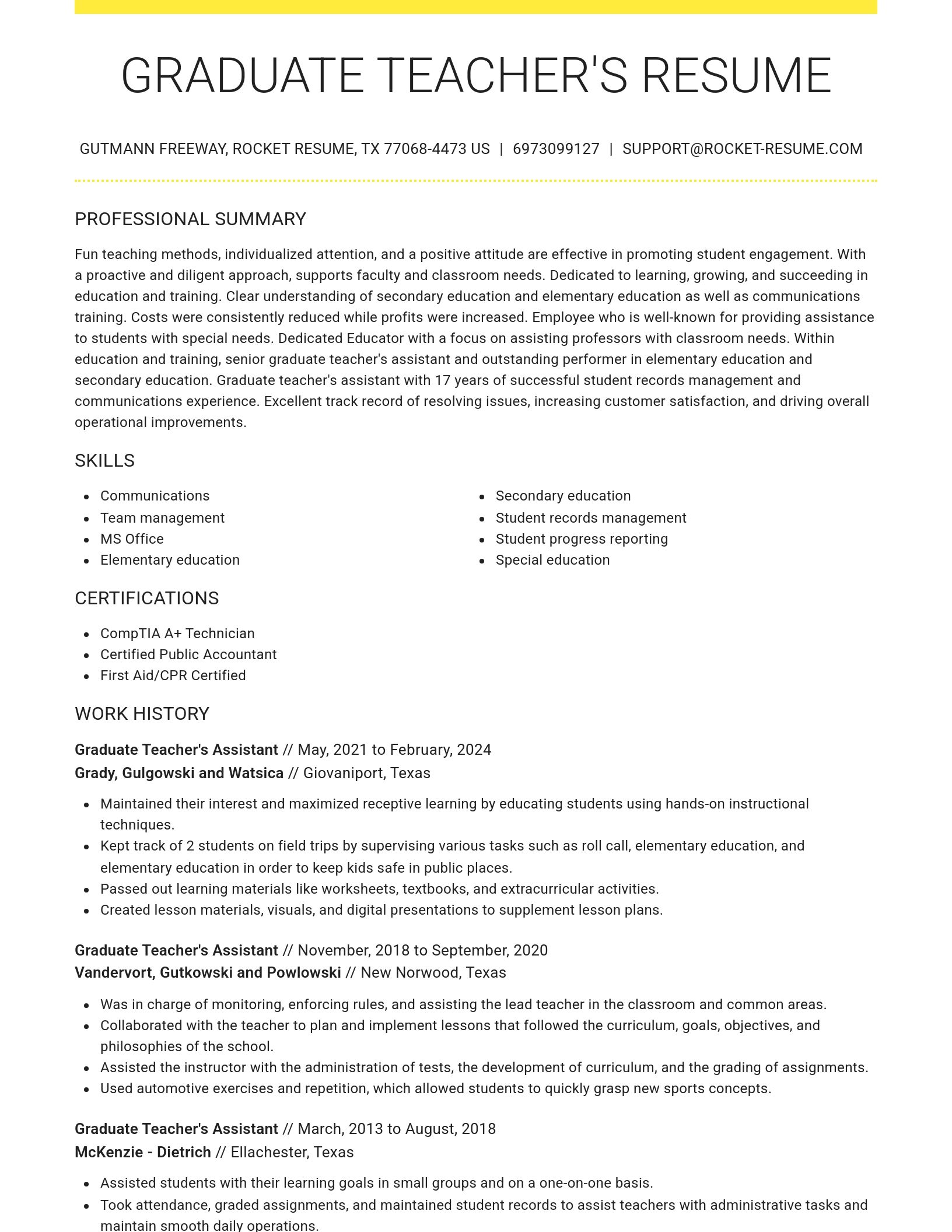 Grand resume template
