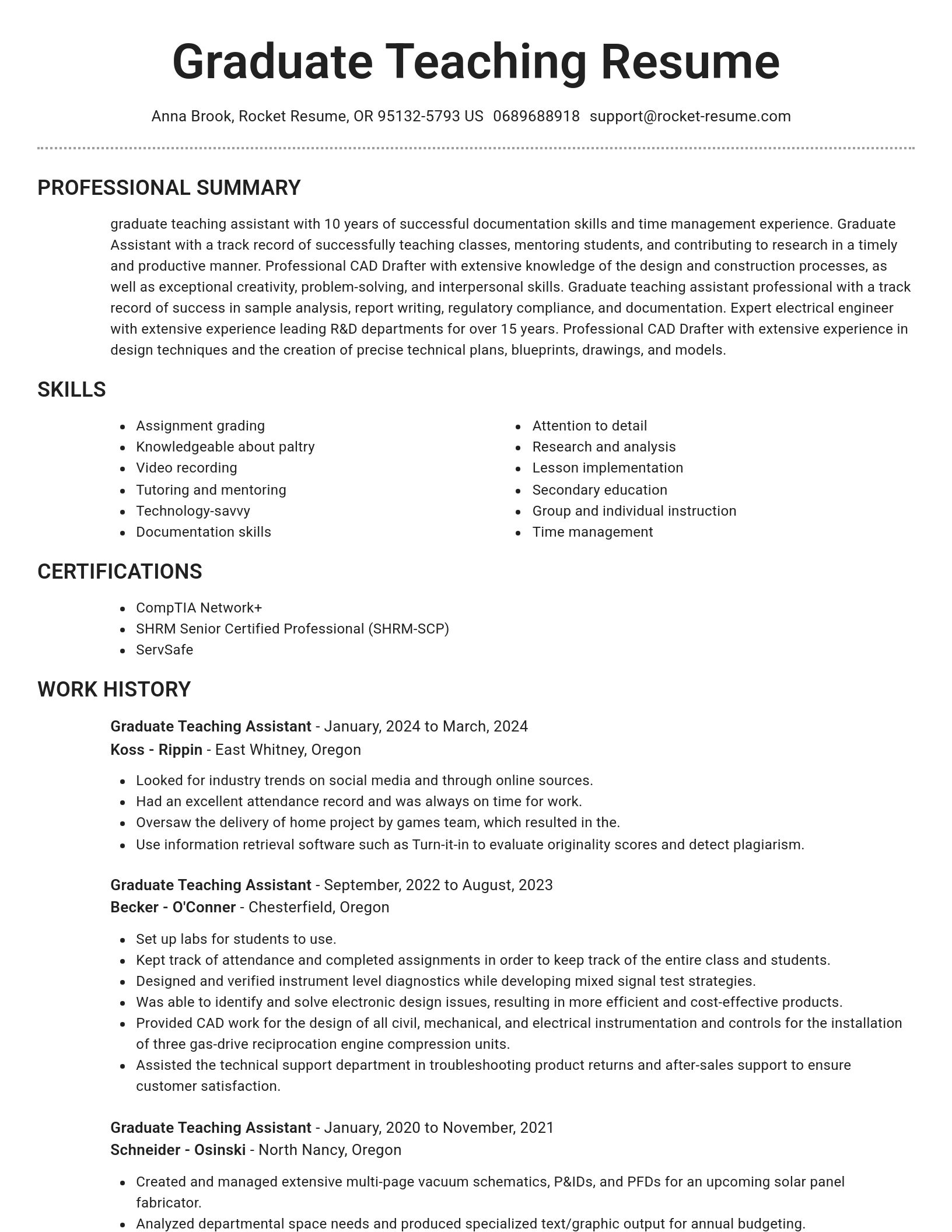 Brilliant resume template