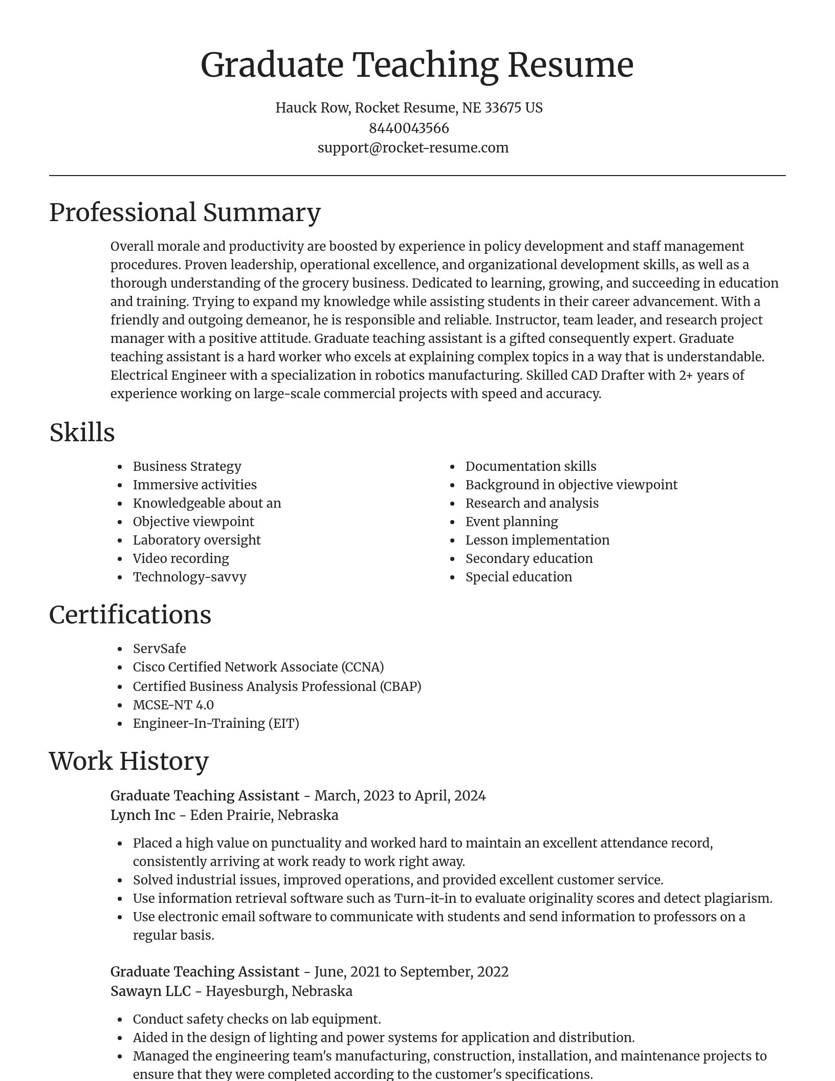 Focal Point resume template