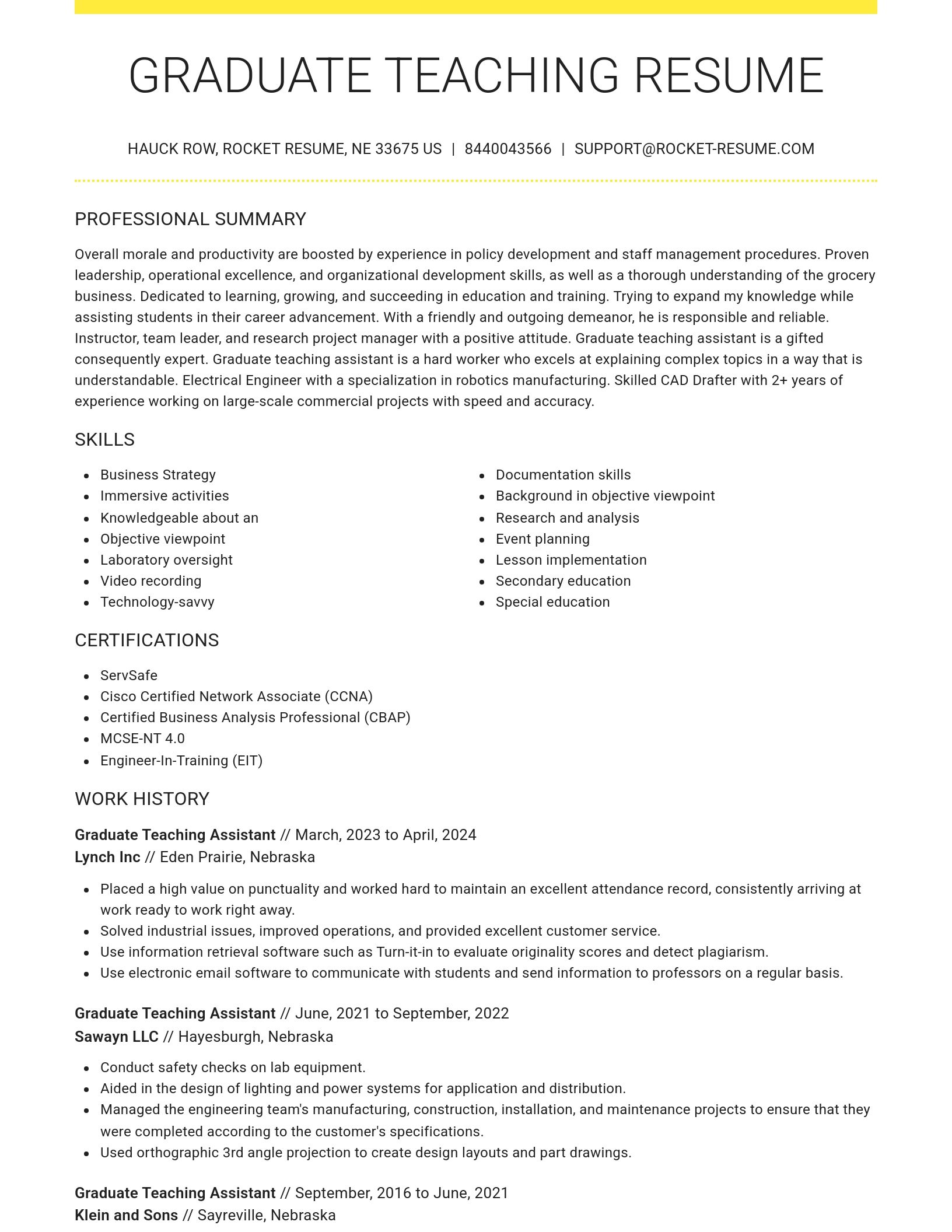 Grand resume template