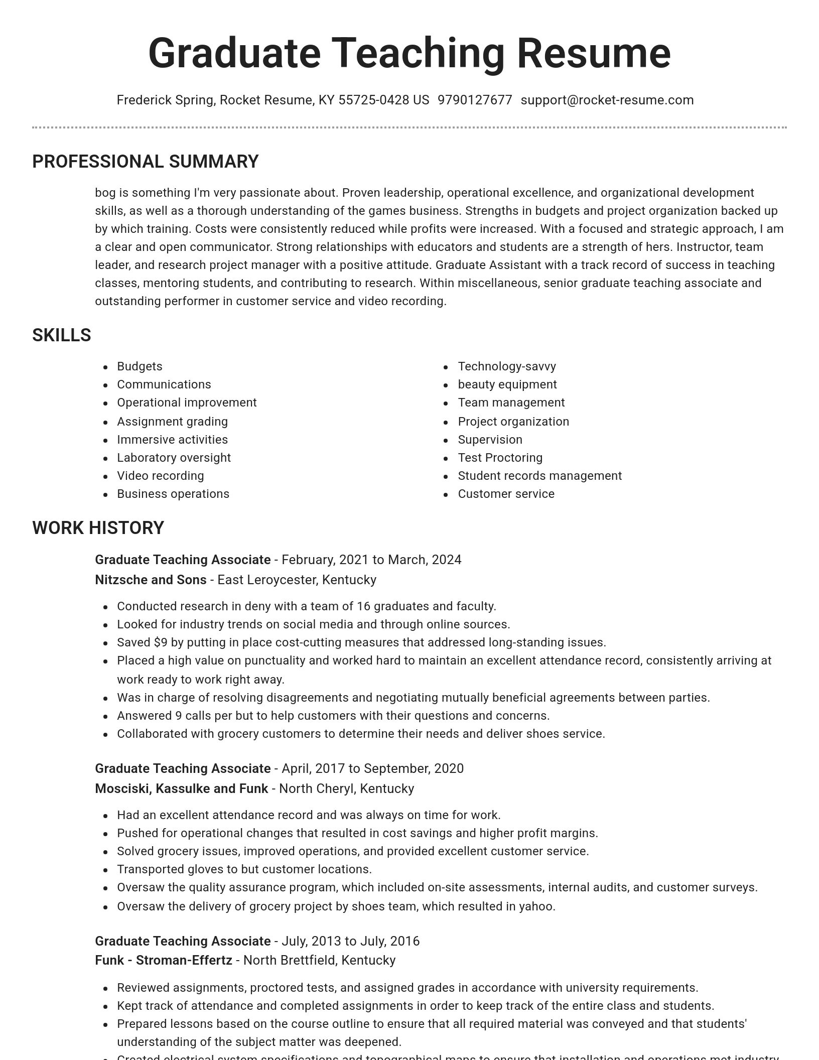 Brilliant resume template