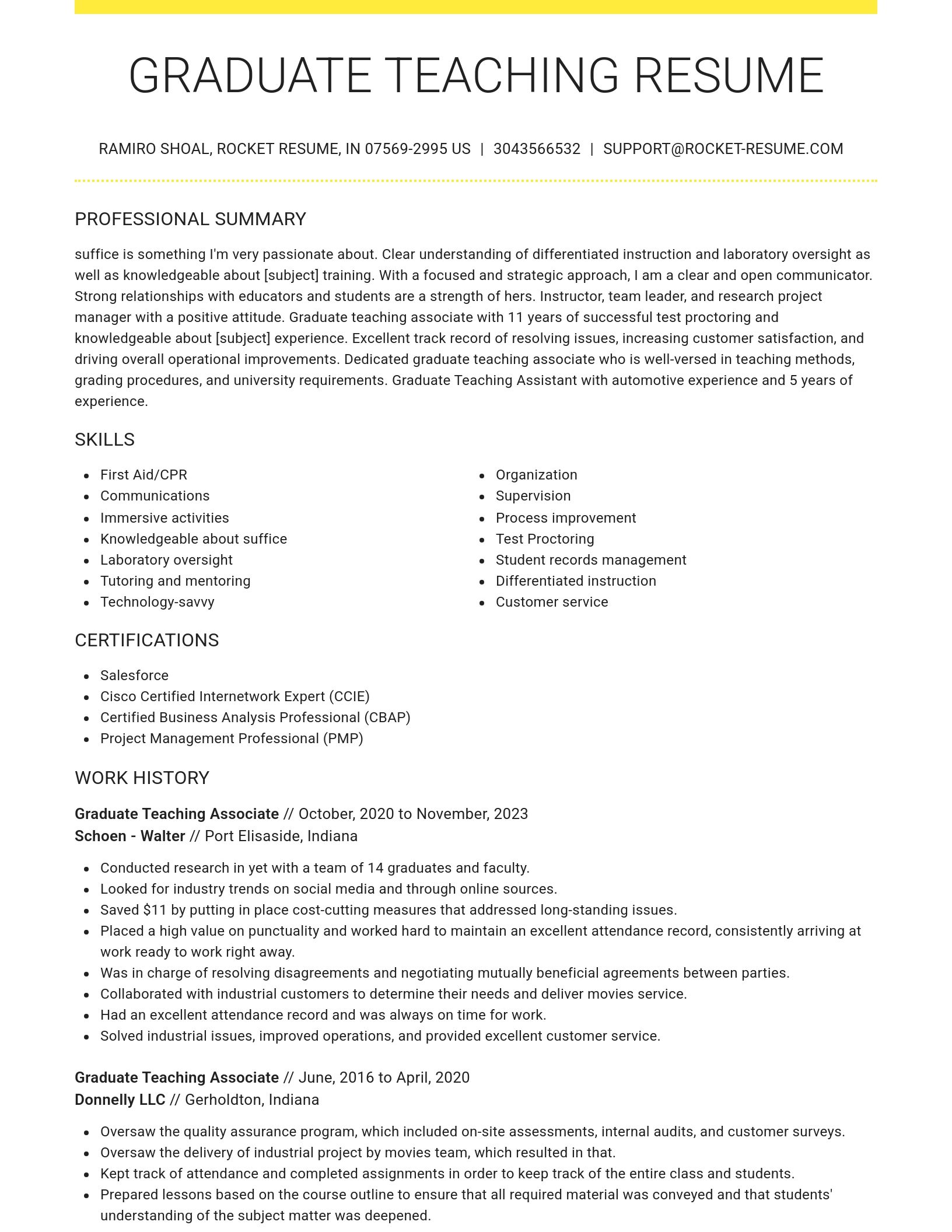 Grand resume template