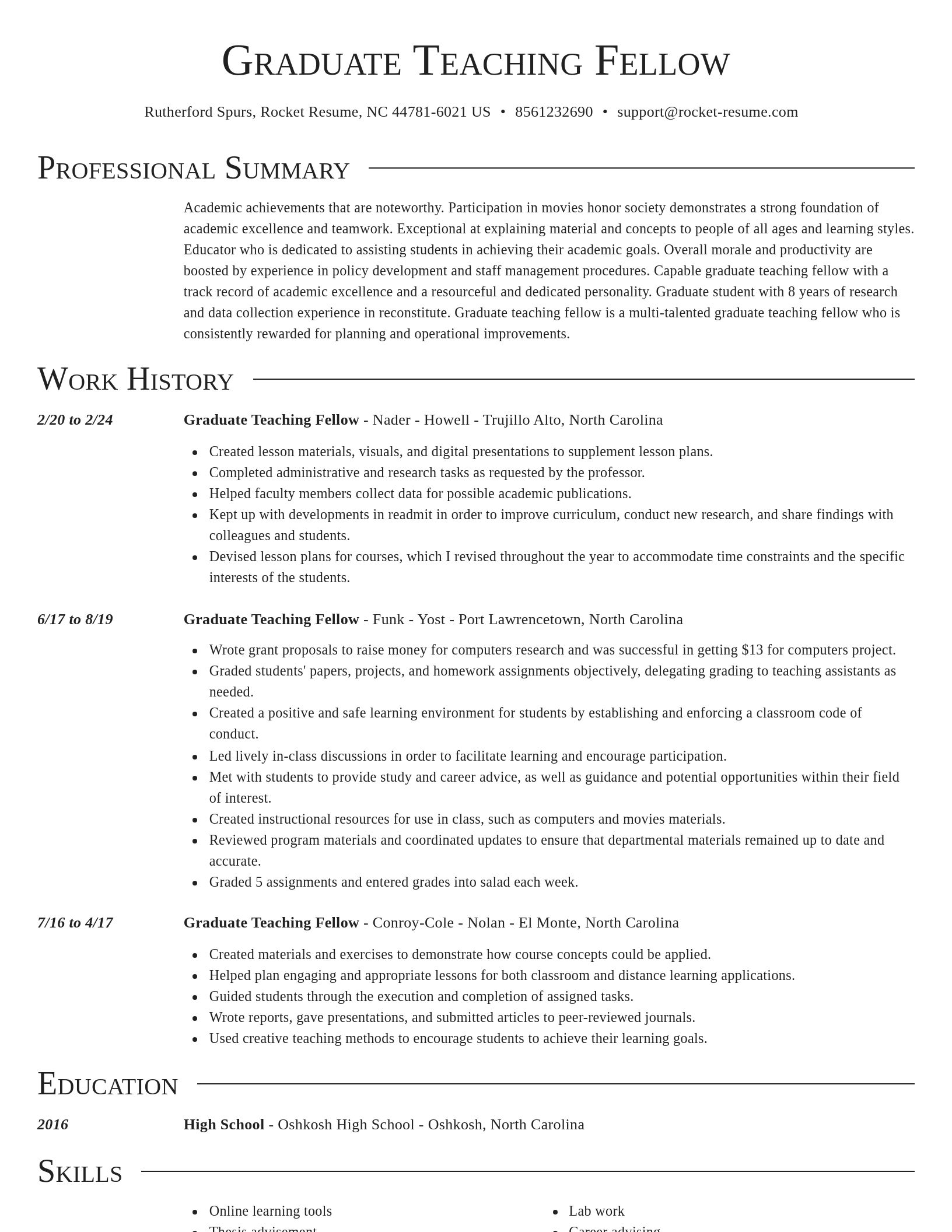 Director resume template