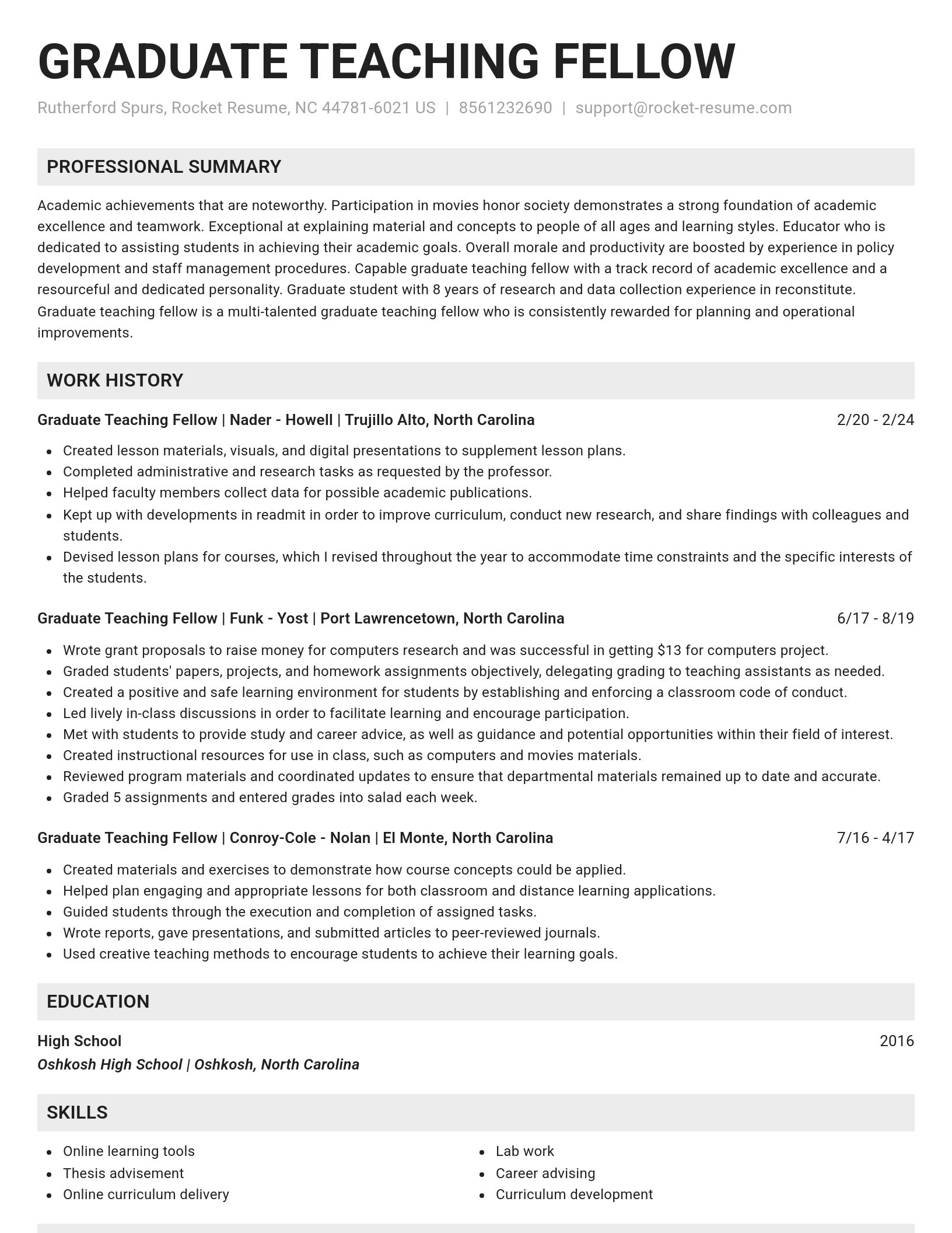 Genius resume template