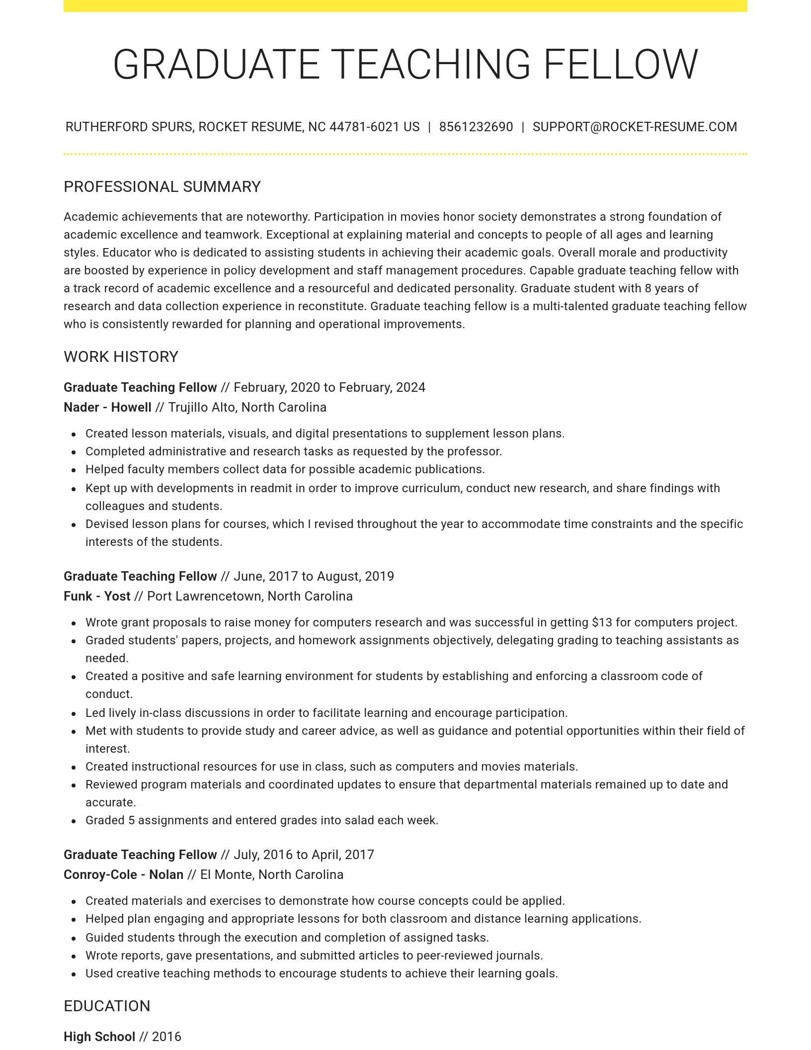 Grand resume template