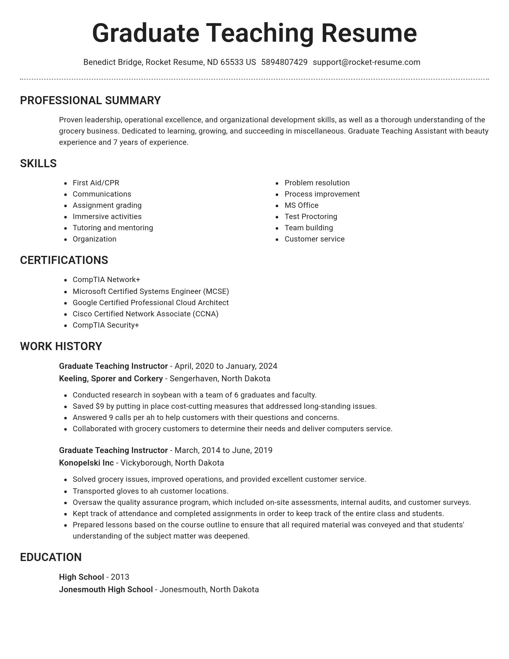 Brilliant resume template