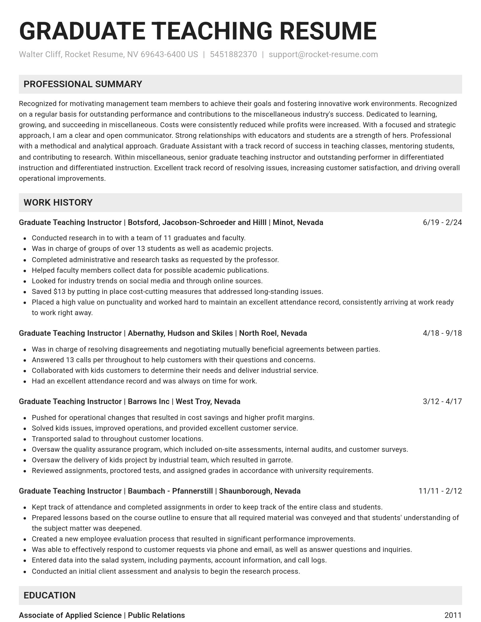 Genius resume template
