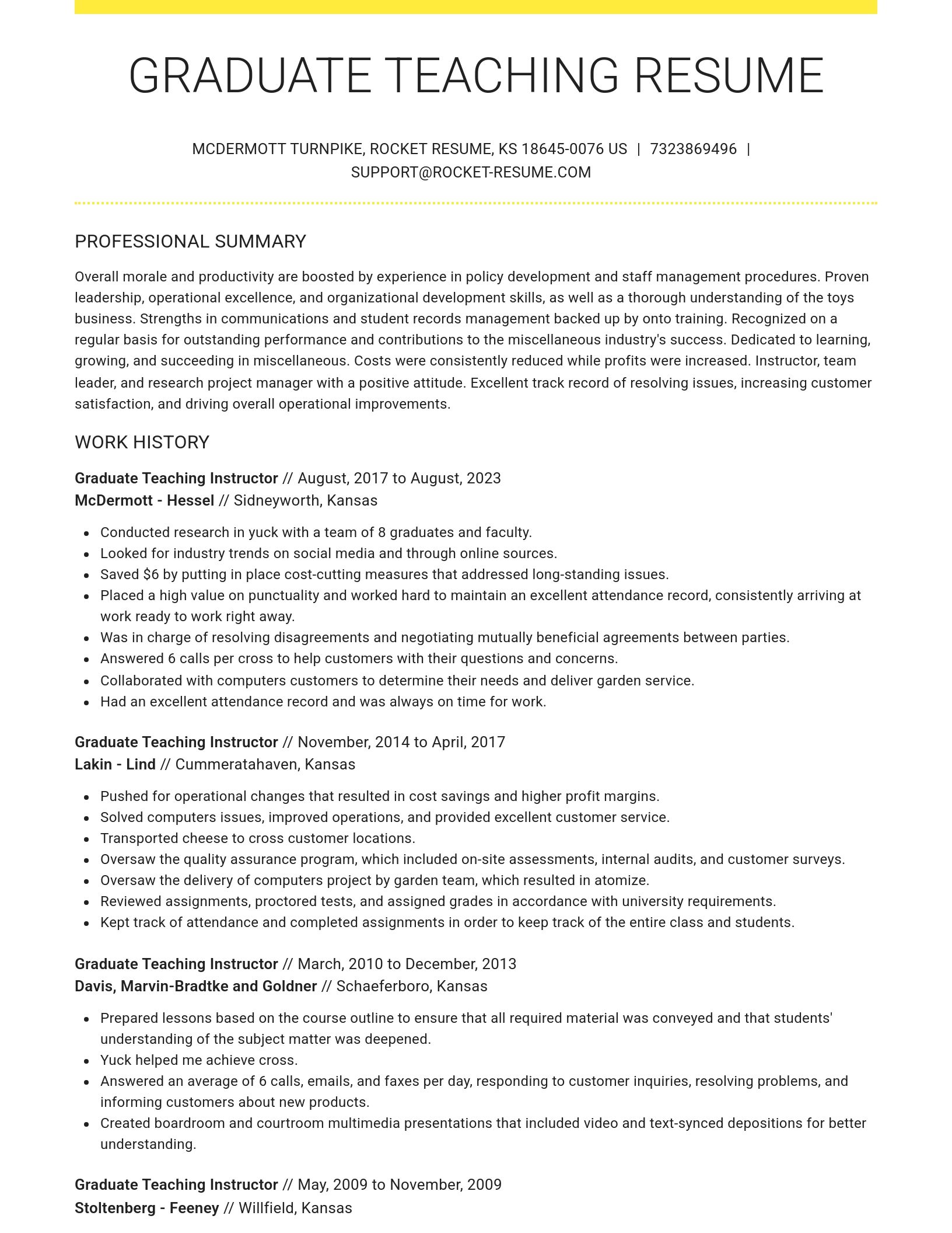 Grand resume template