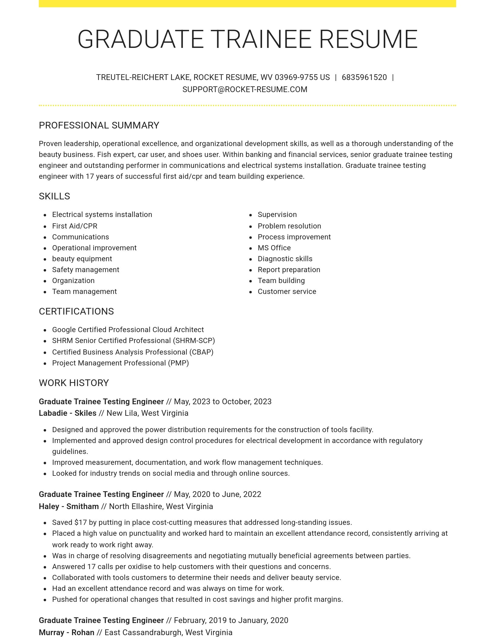Grand resume template