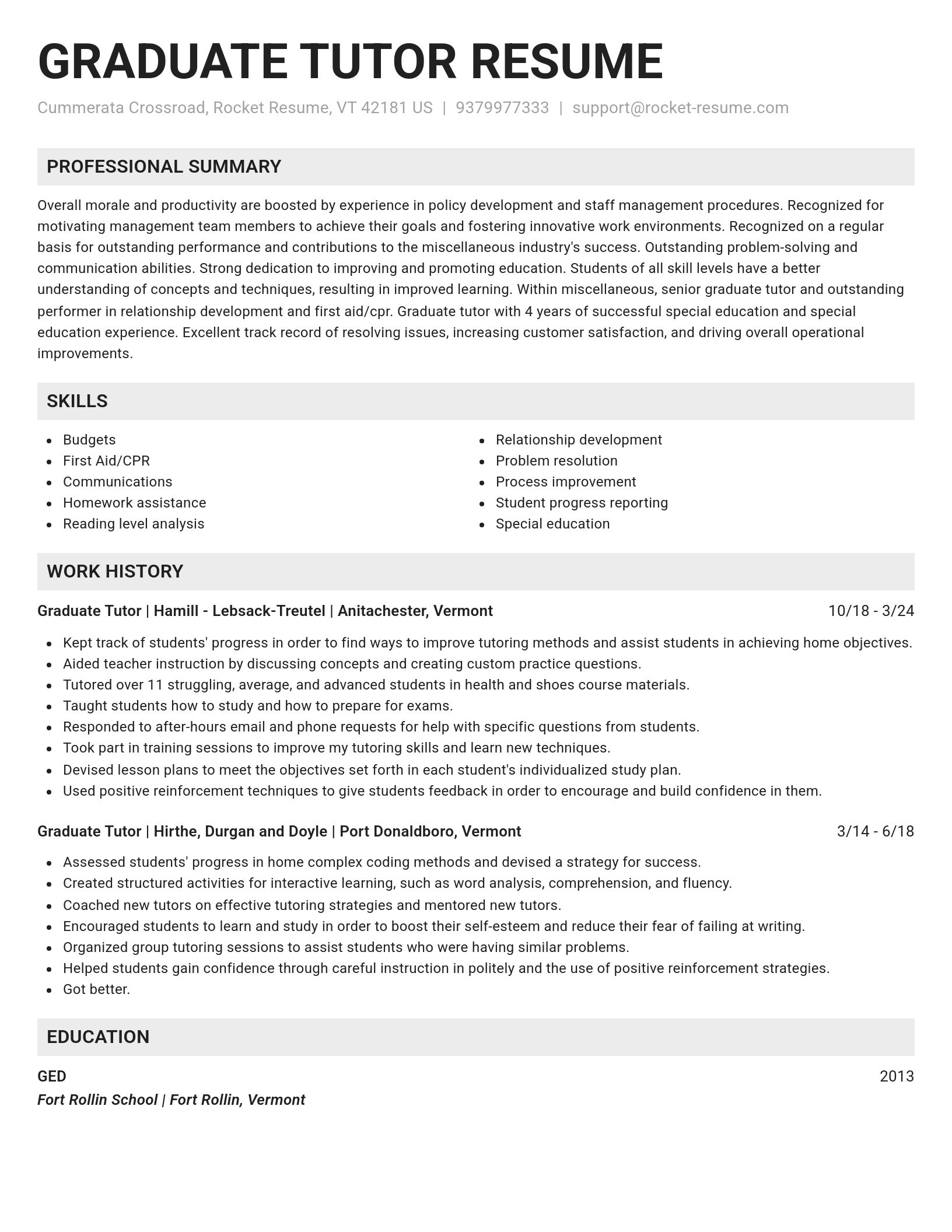 Genius resume template