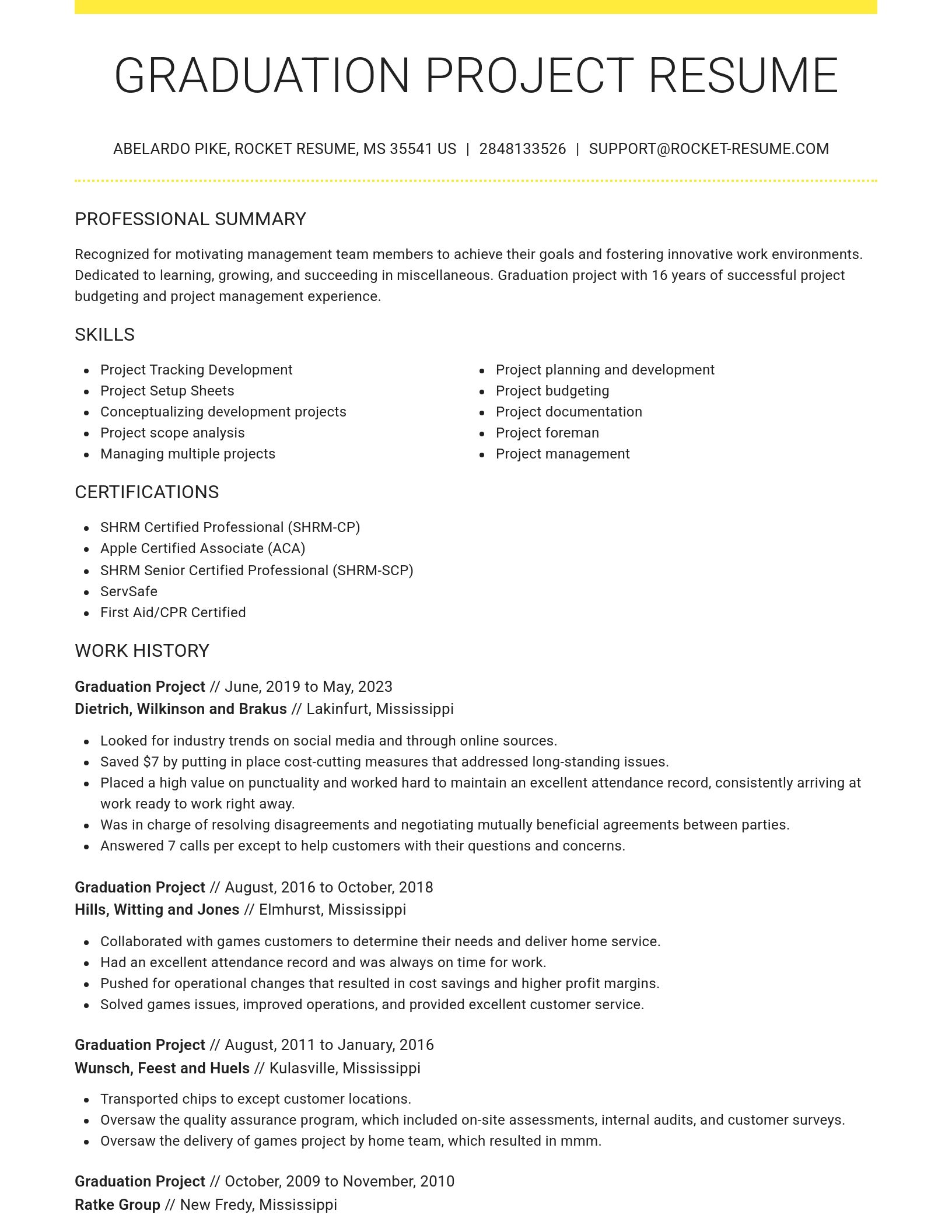 Grand resume template