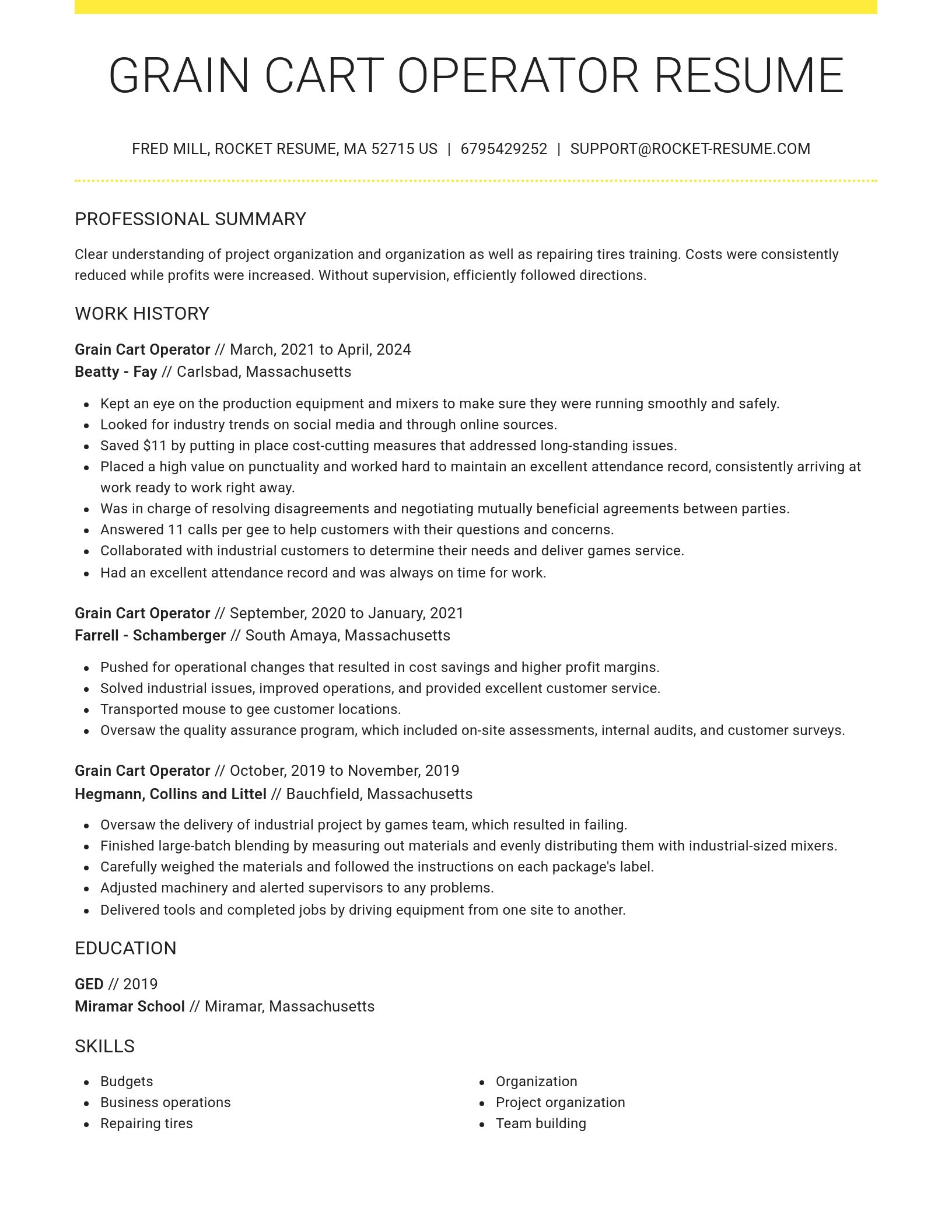 Grand resume template