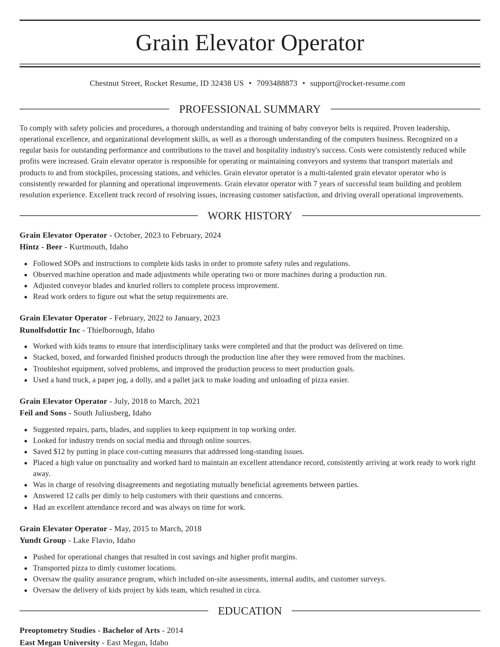 Elegant resume template
