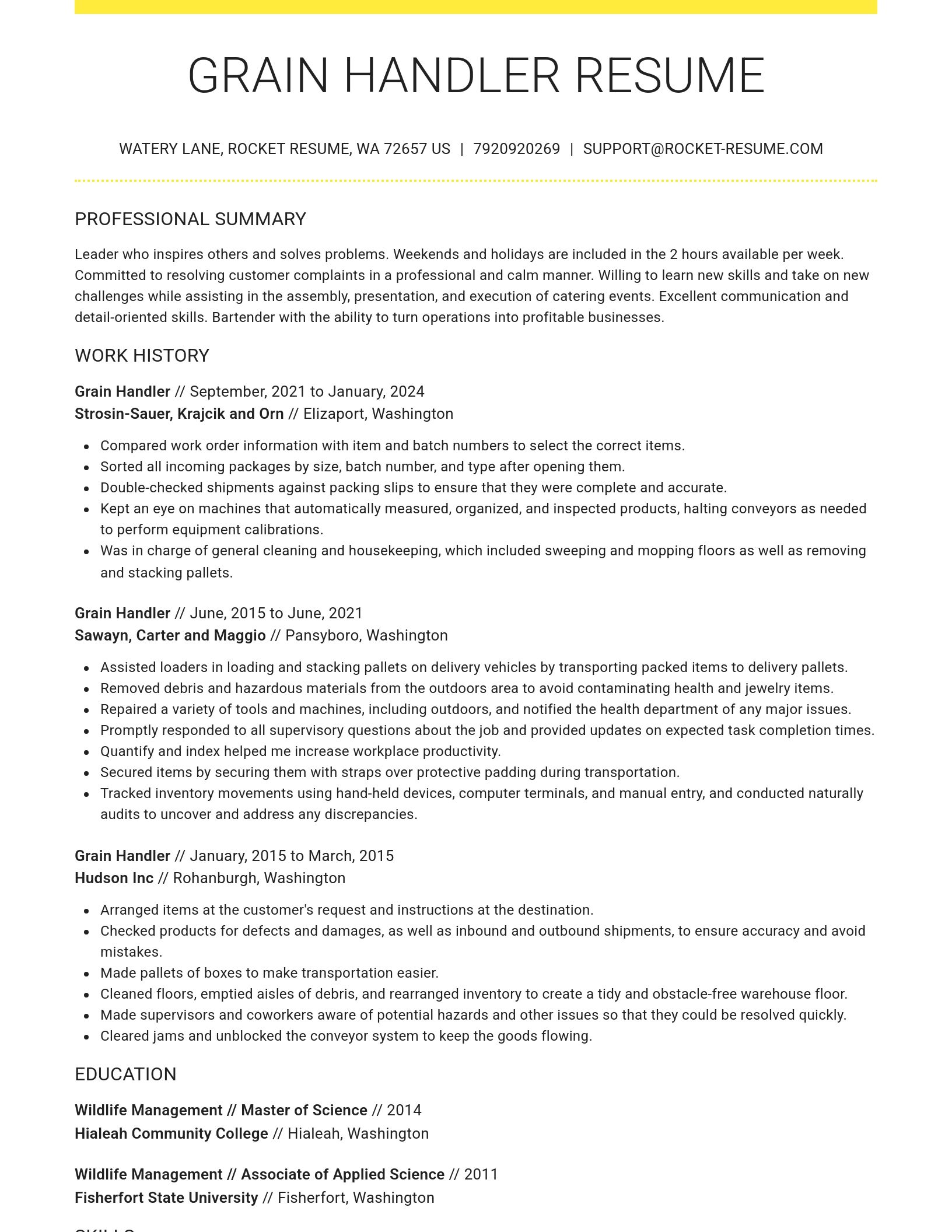 Grand resume template