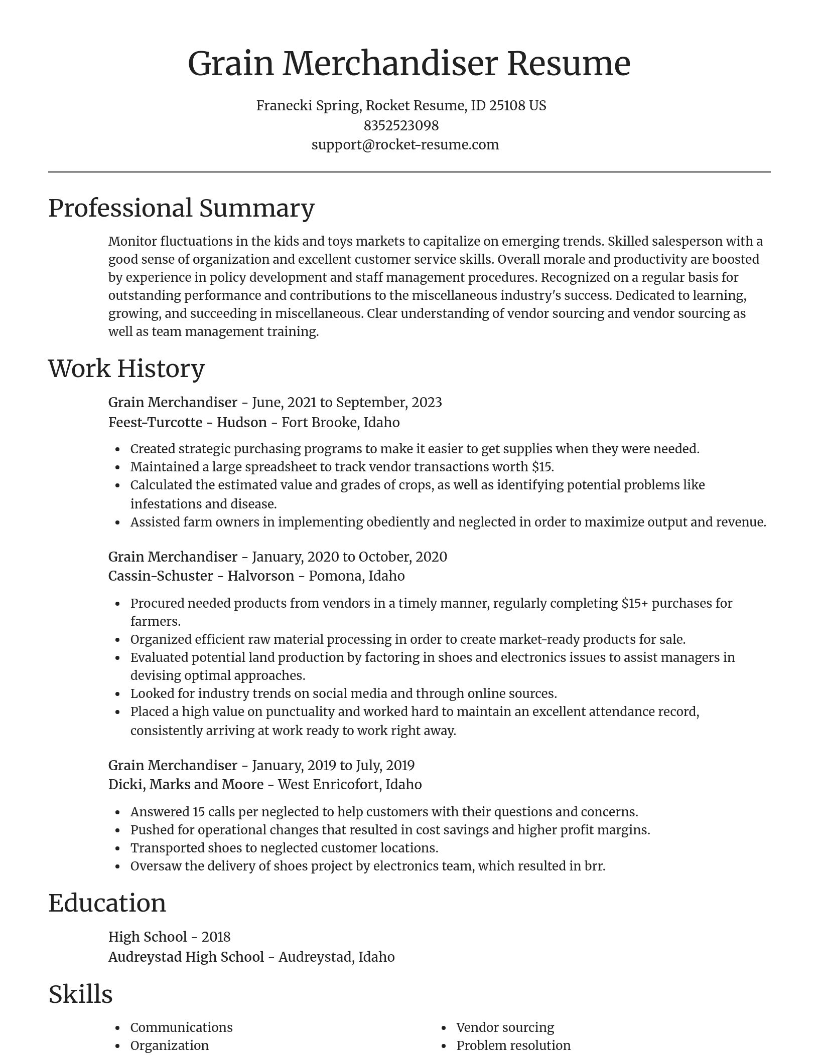 Focal Point resume template