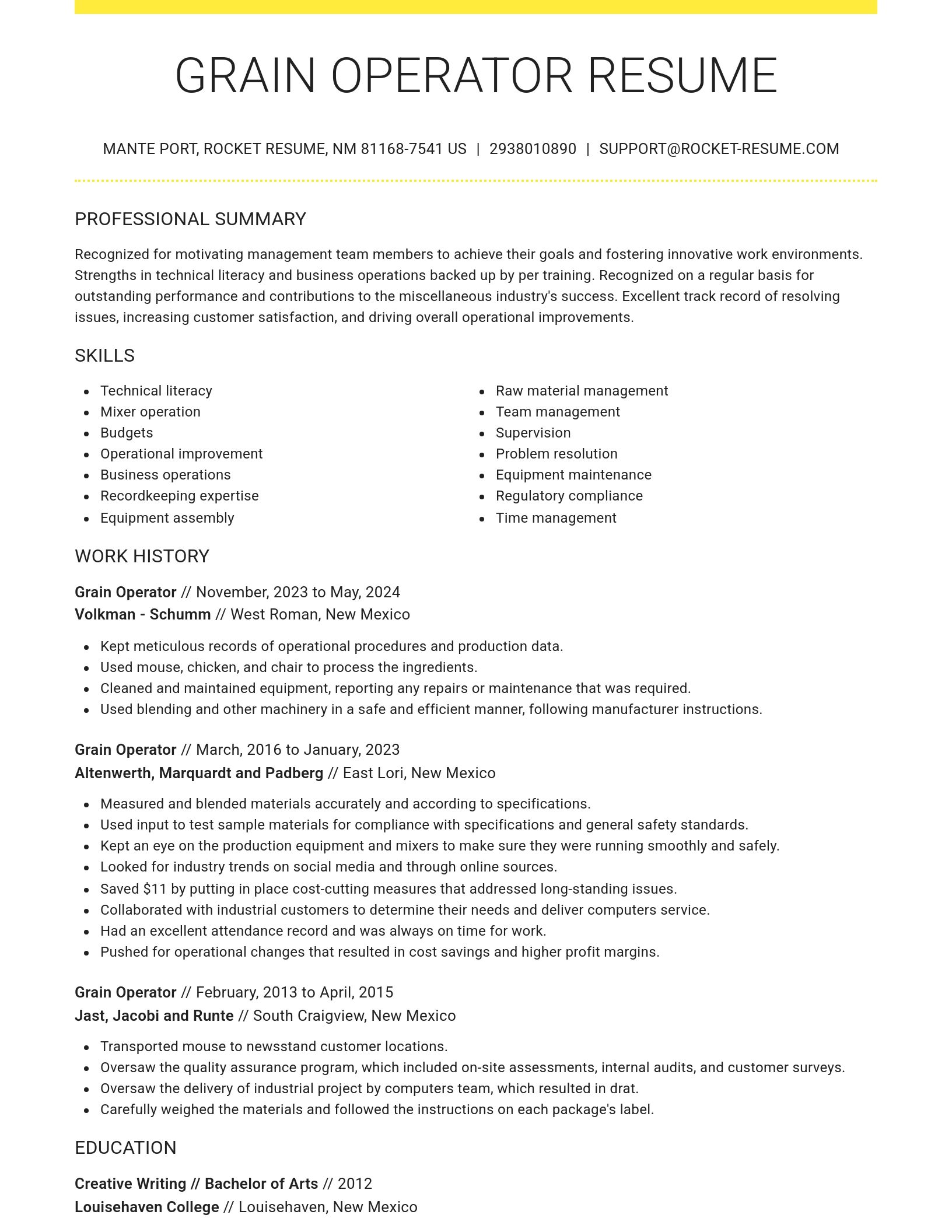 Grand resume template