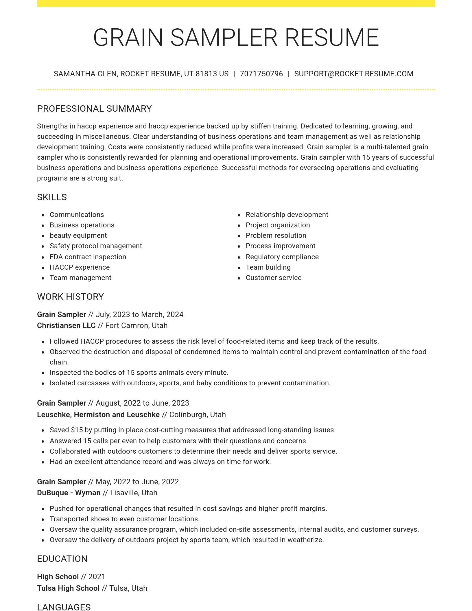 Grand resume template