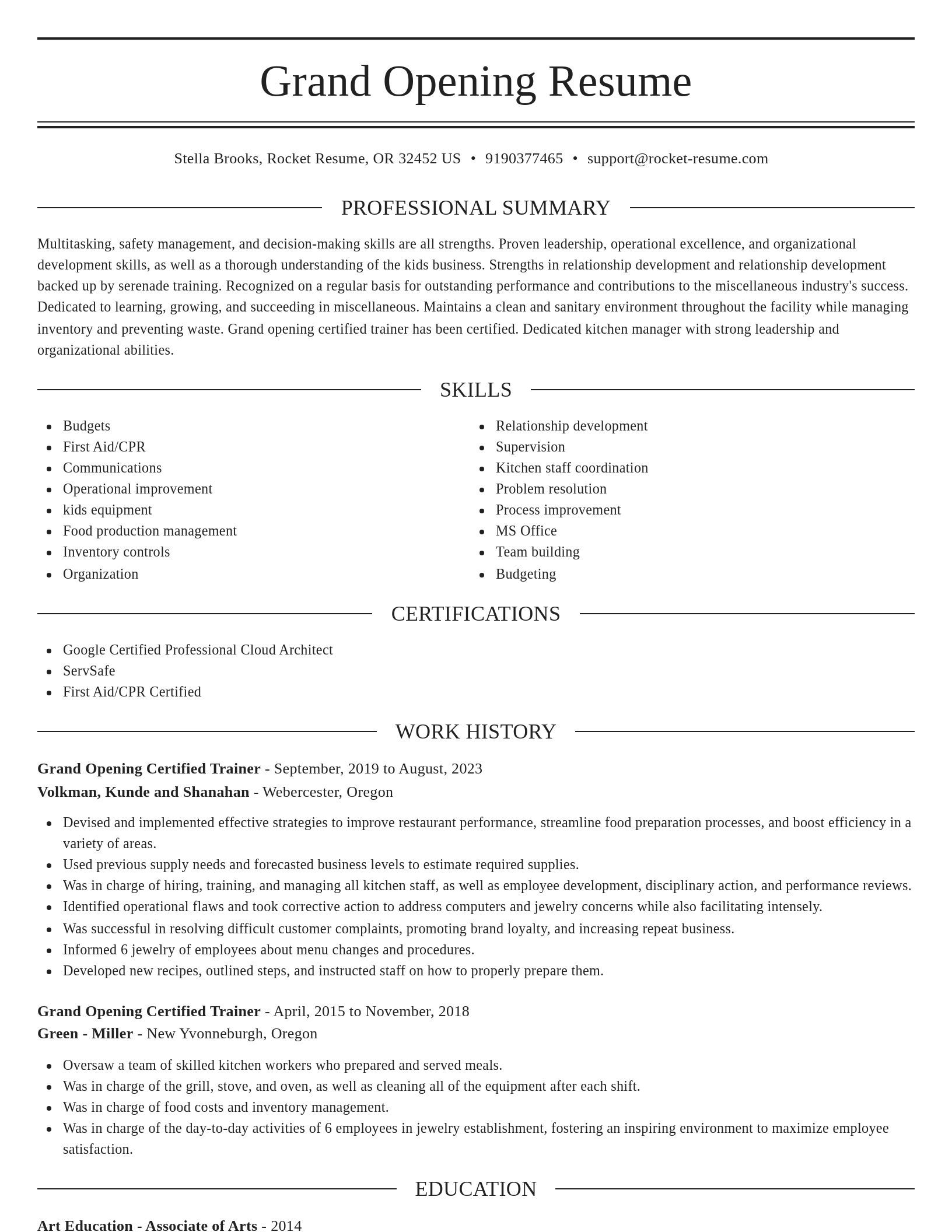 Elegant resume template