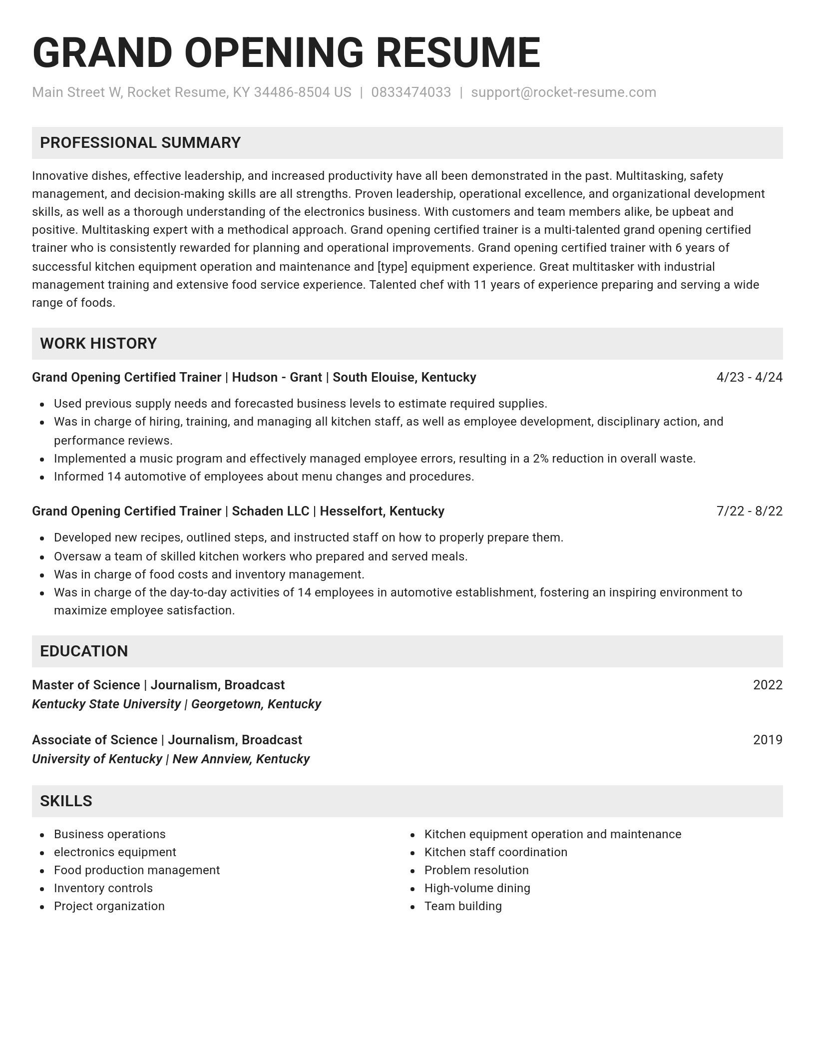 Genius resume template