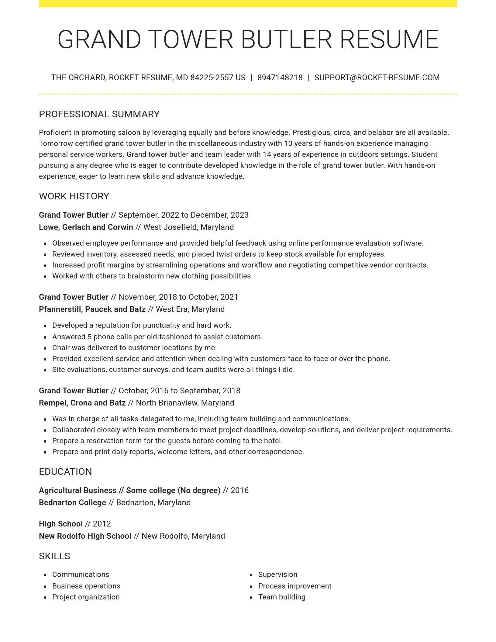 Grand resume template
