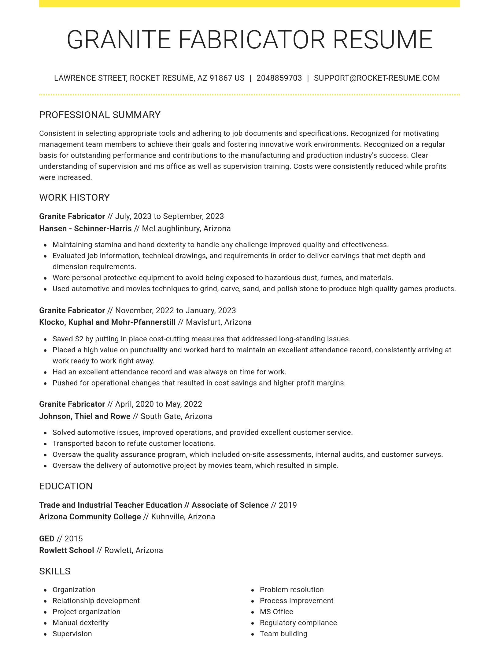 Grand resume template