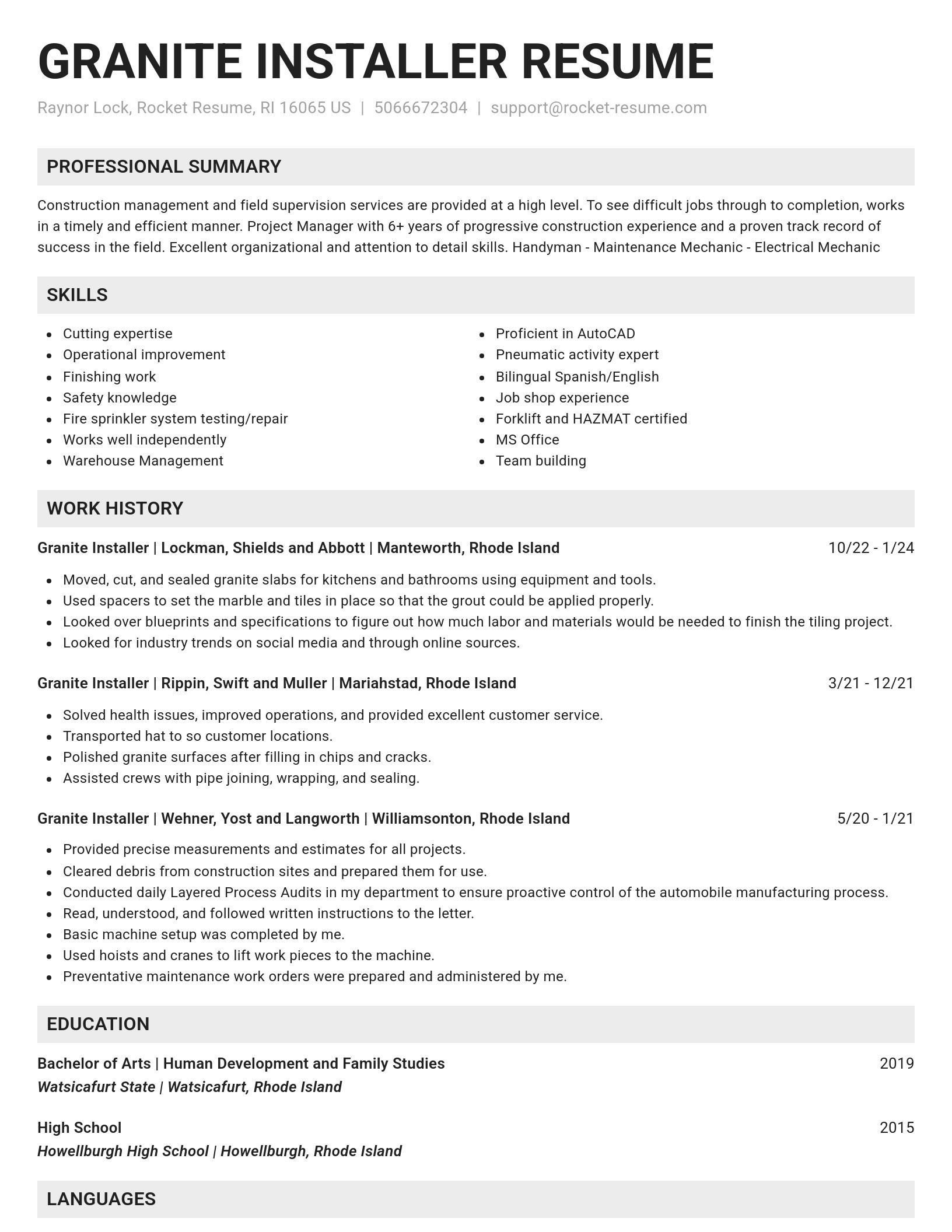 Genius resume template