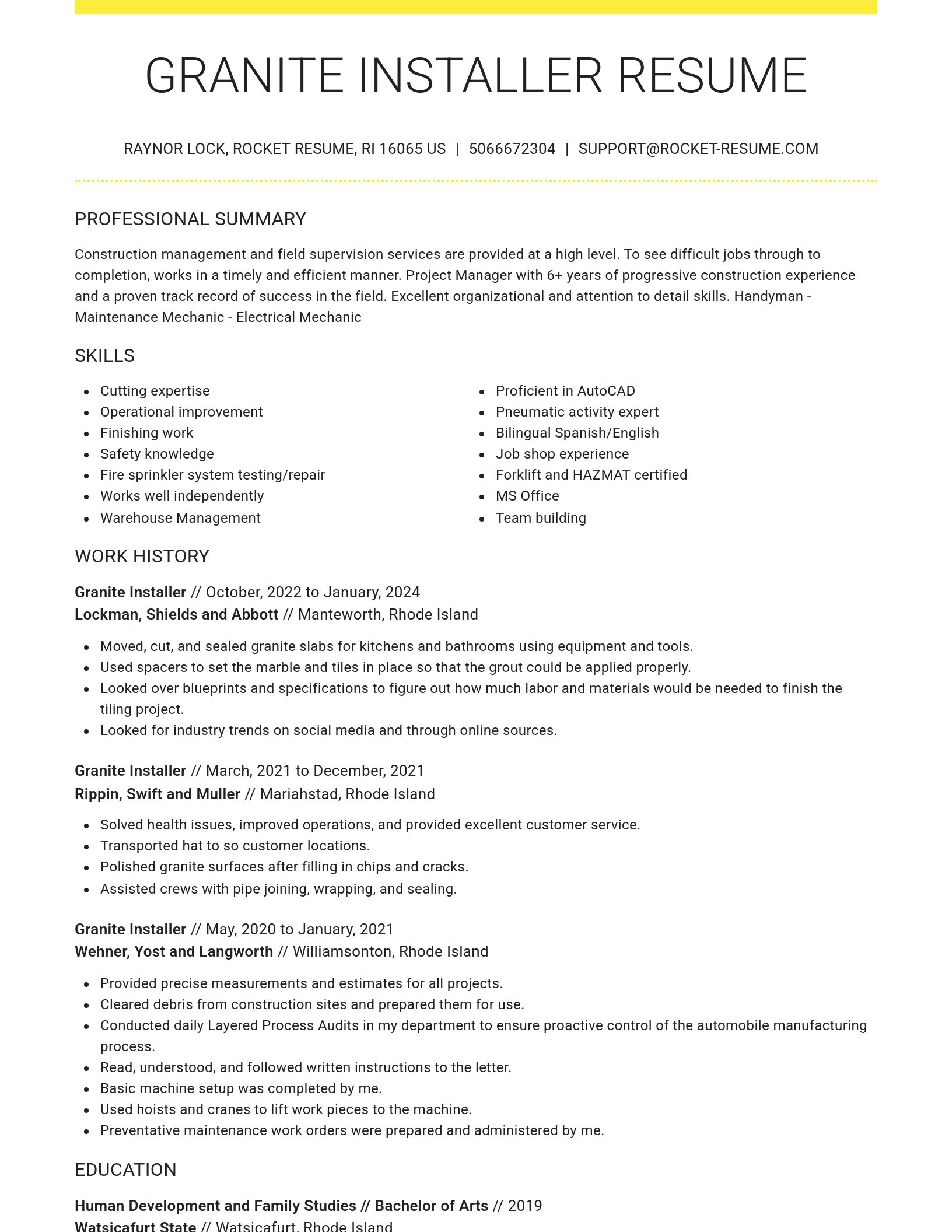Grand resume template