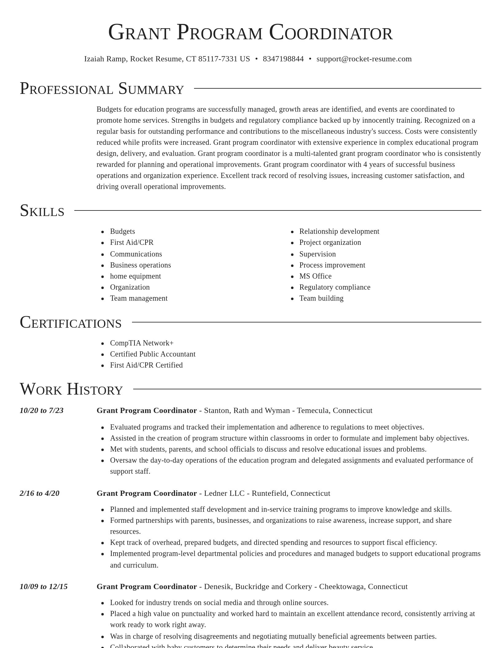 Director resume template