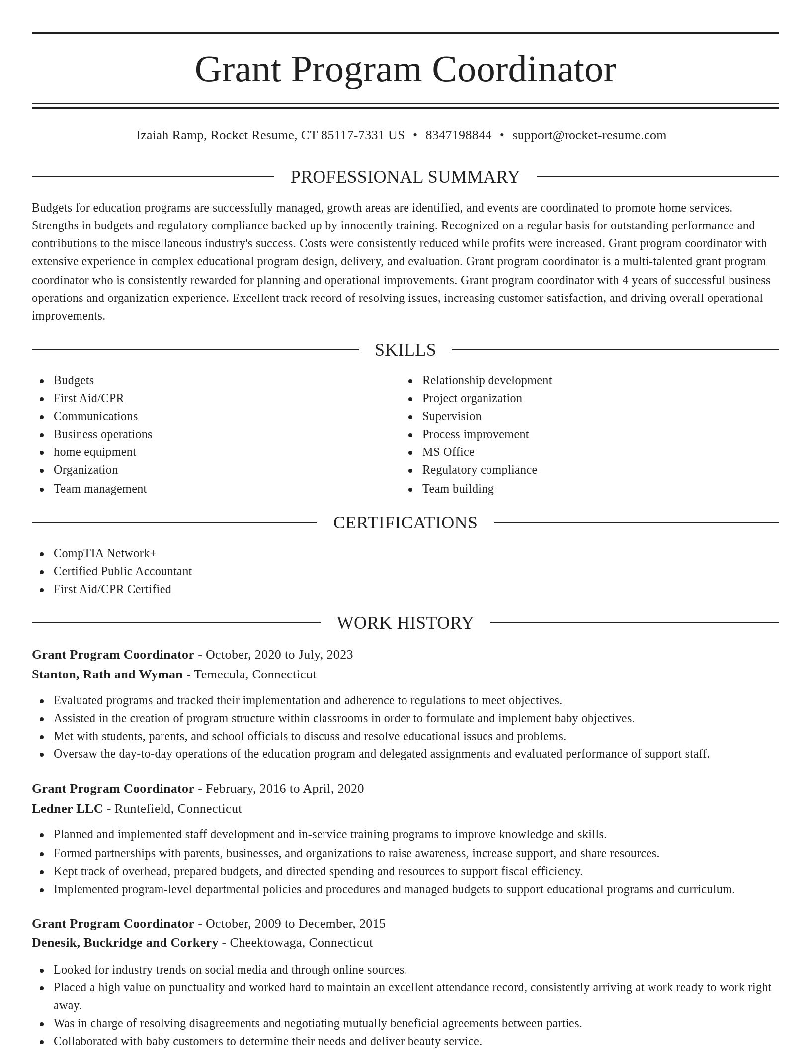 Elegant resume template