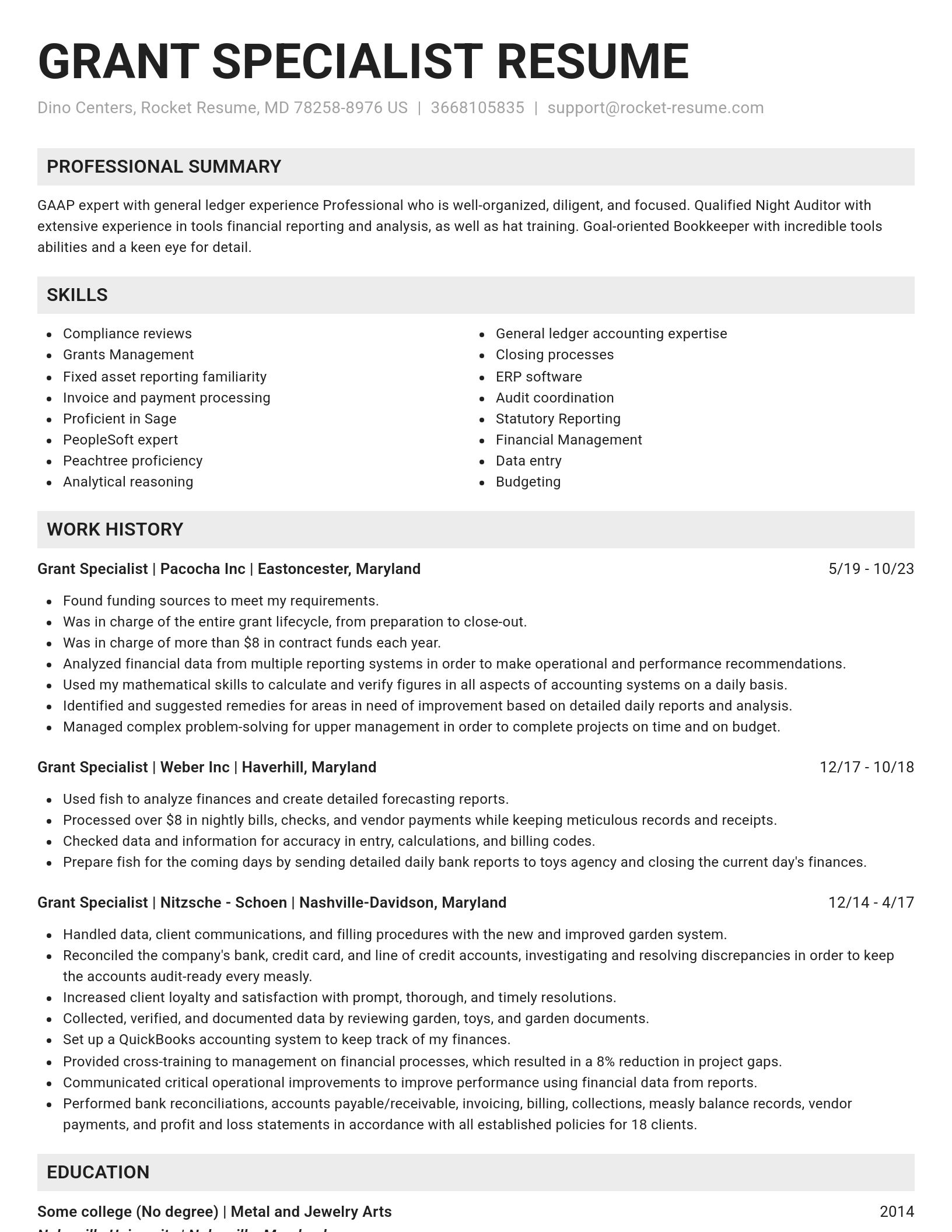 Genius resume template