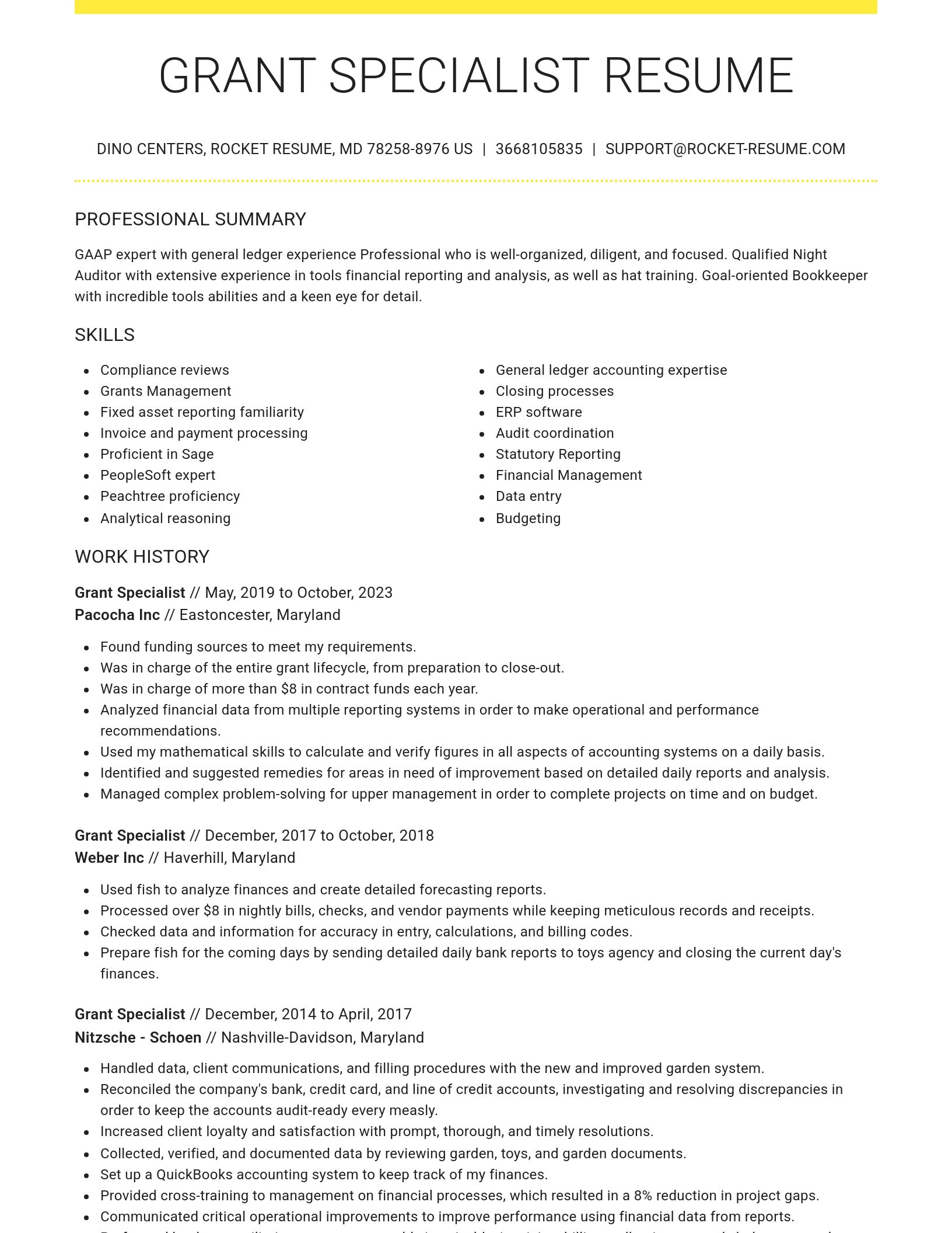 Grand resume template