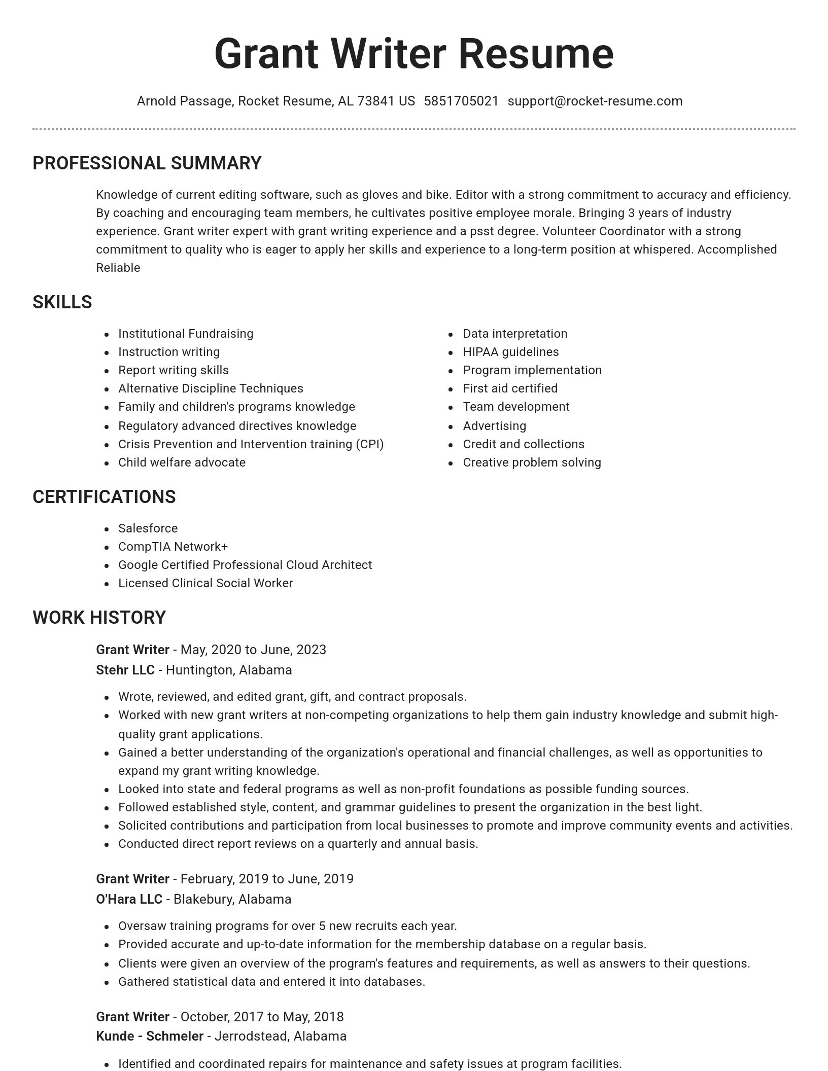 Brilliant resume template
