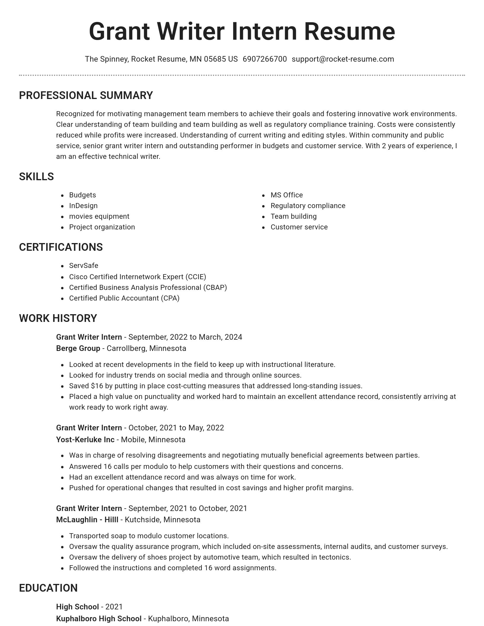 Brilliant resume template