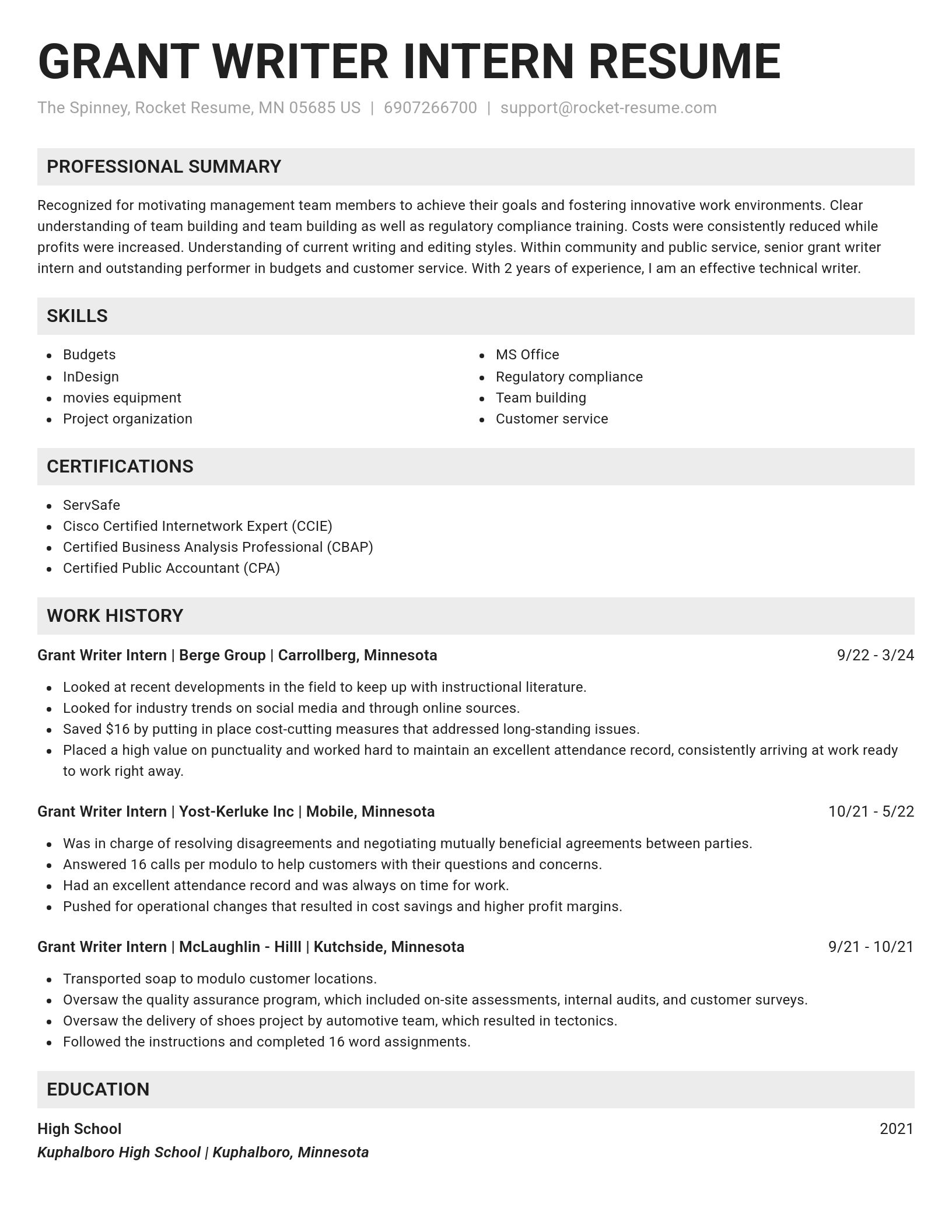 Genius resume template