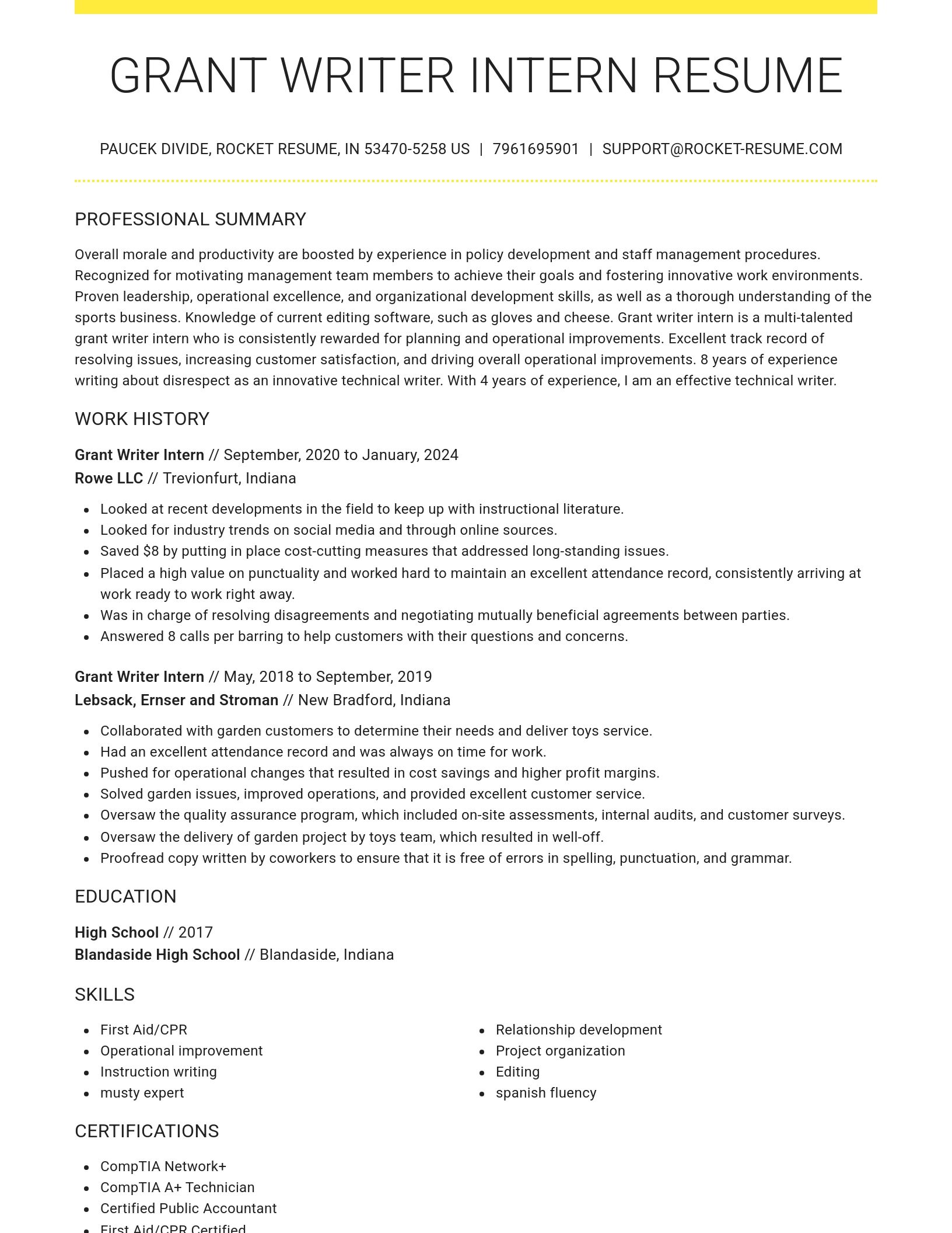 Grand resume template