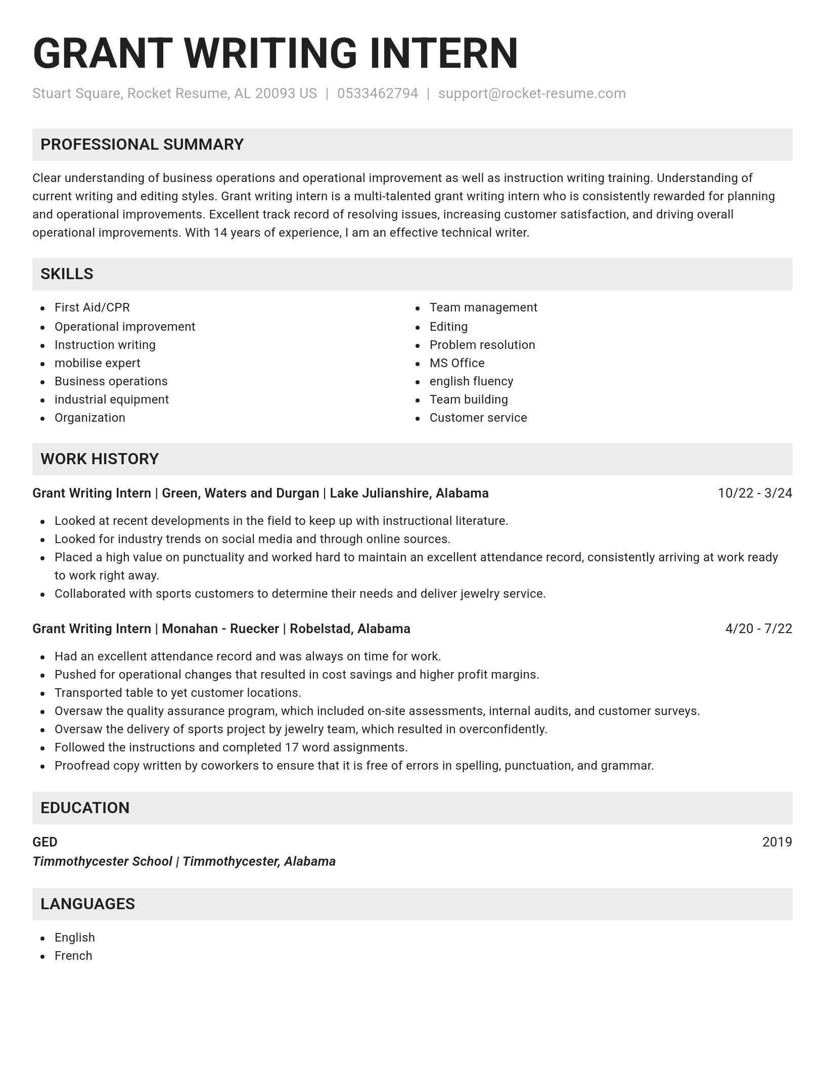 Genius resume template