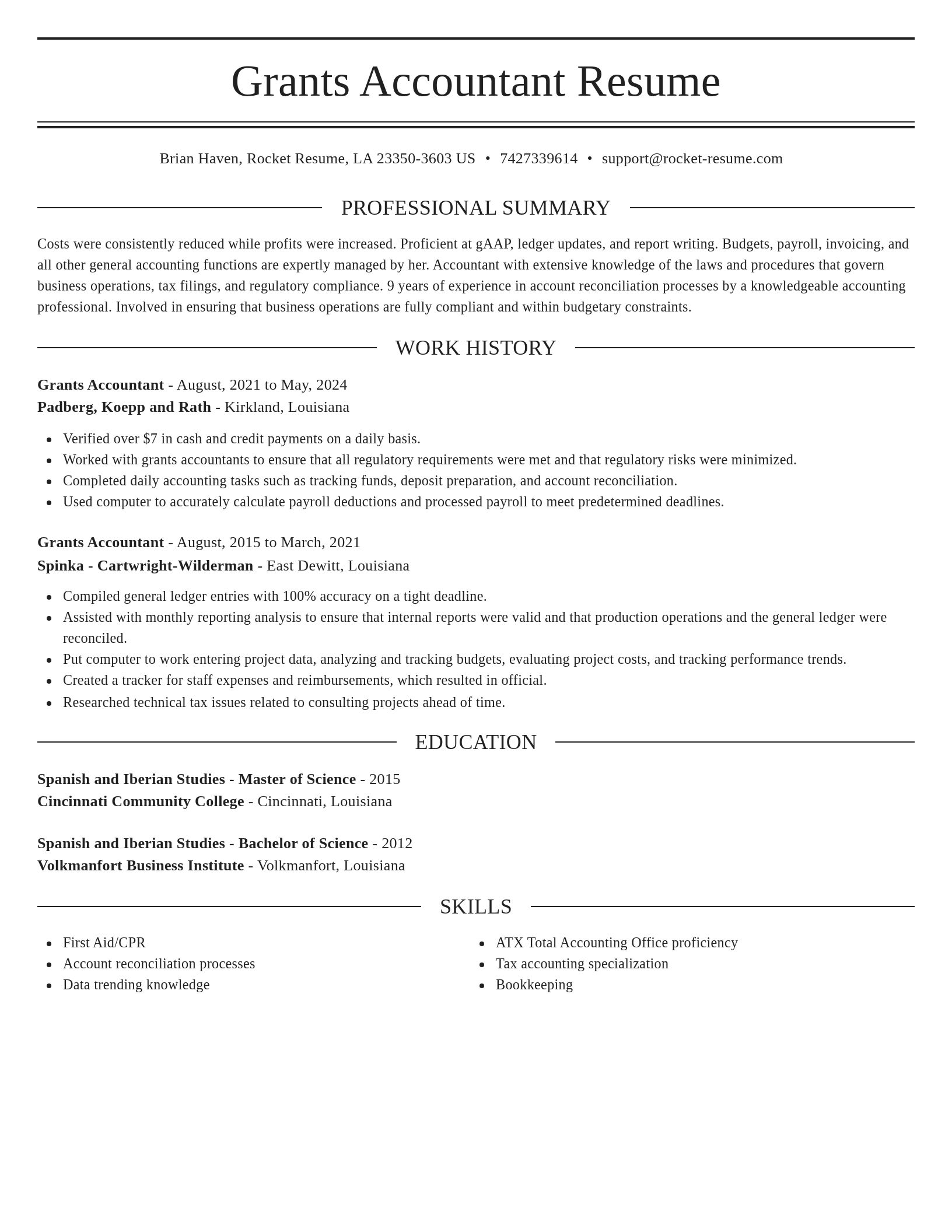 Elegant resume template
