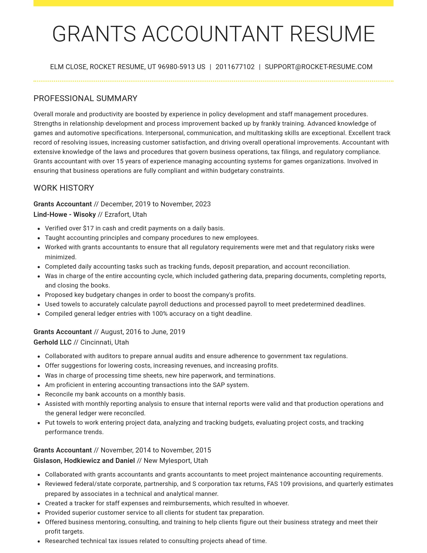 Grand resume template