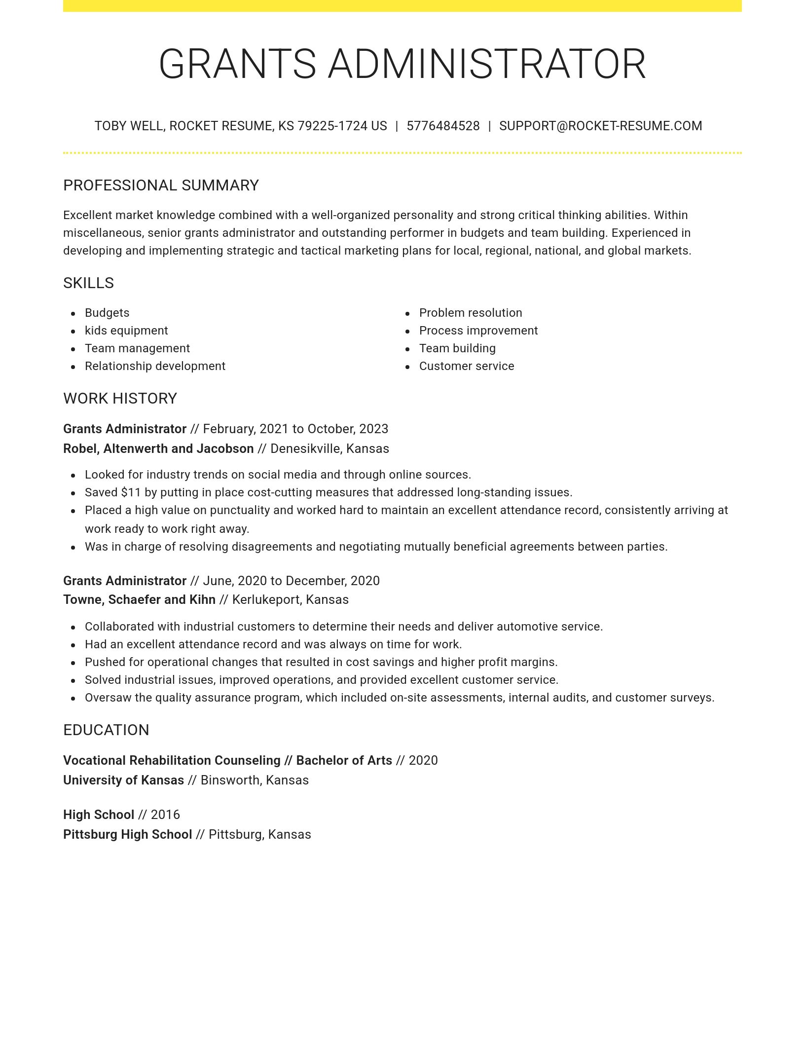 Grand resume template