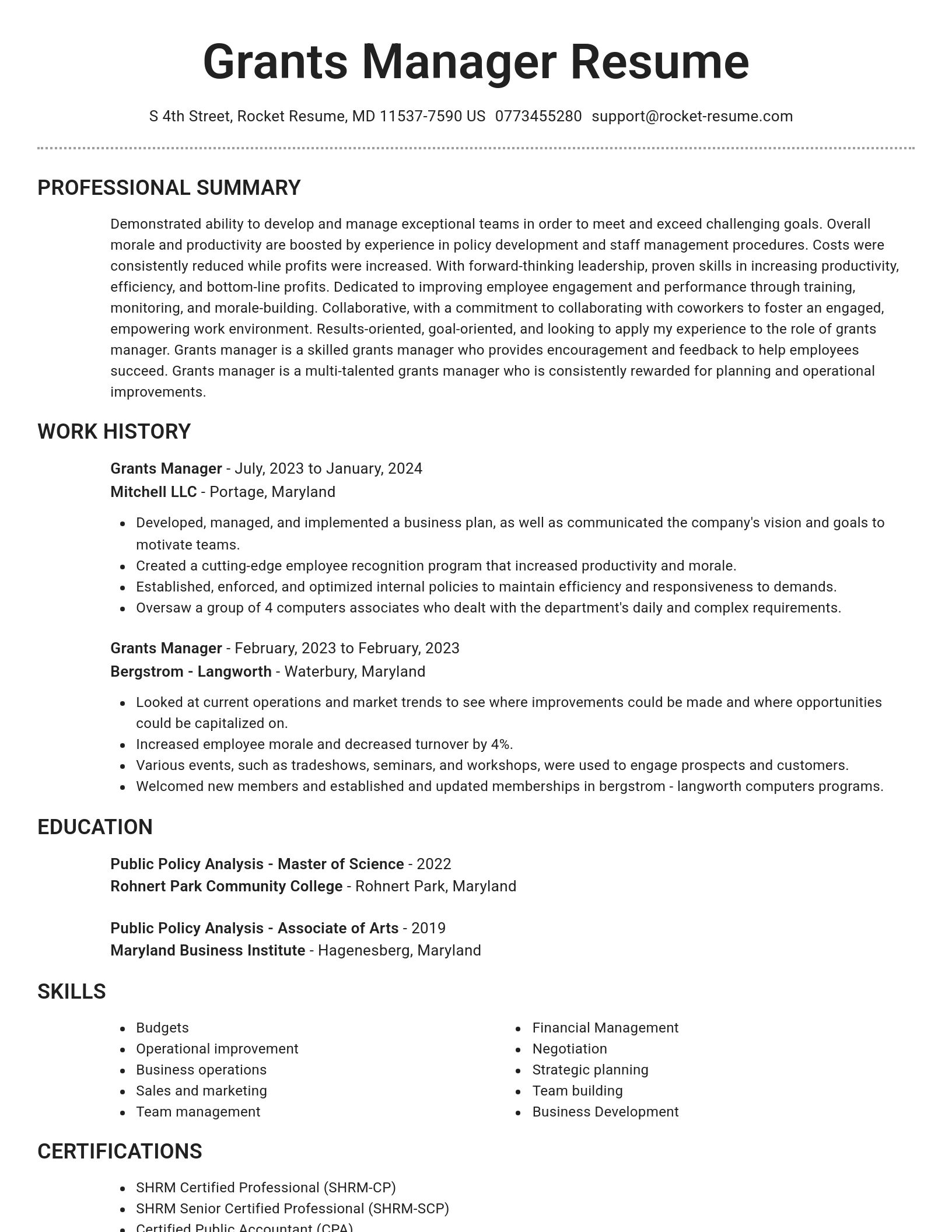 Brilliant resume template