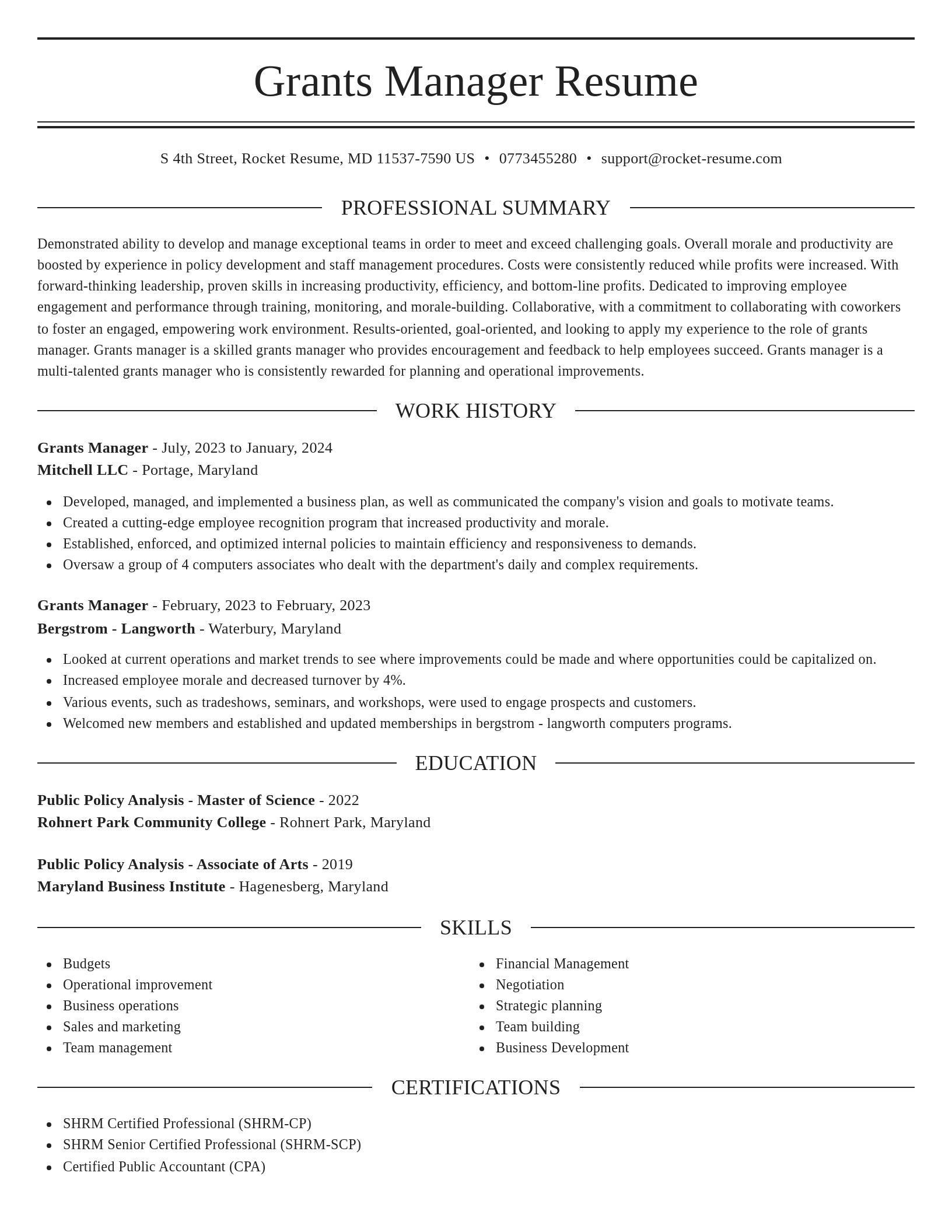 Elegant resume template