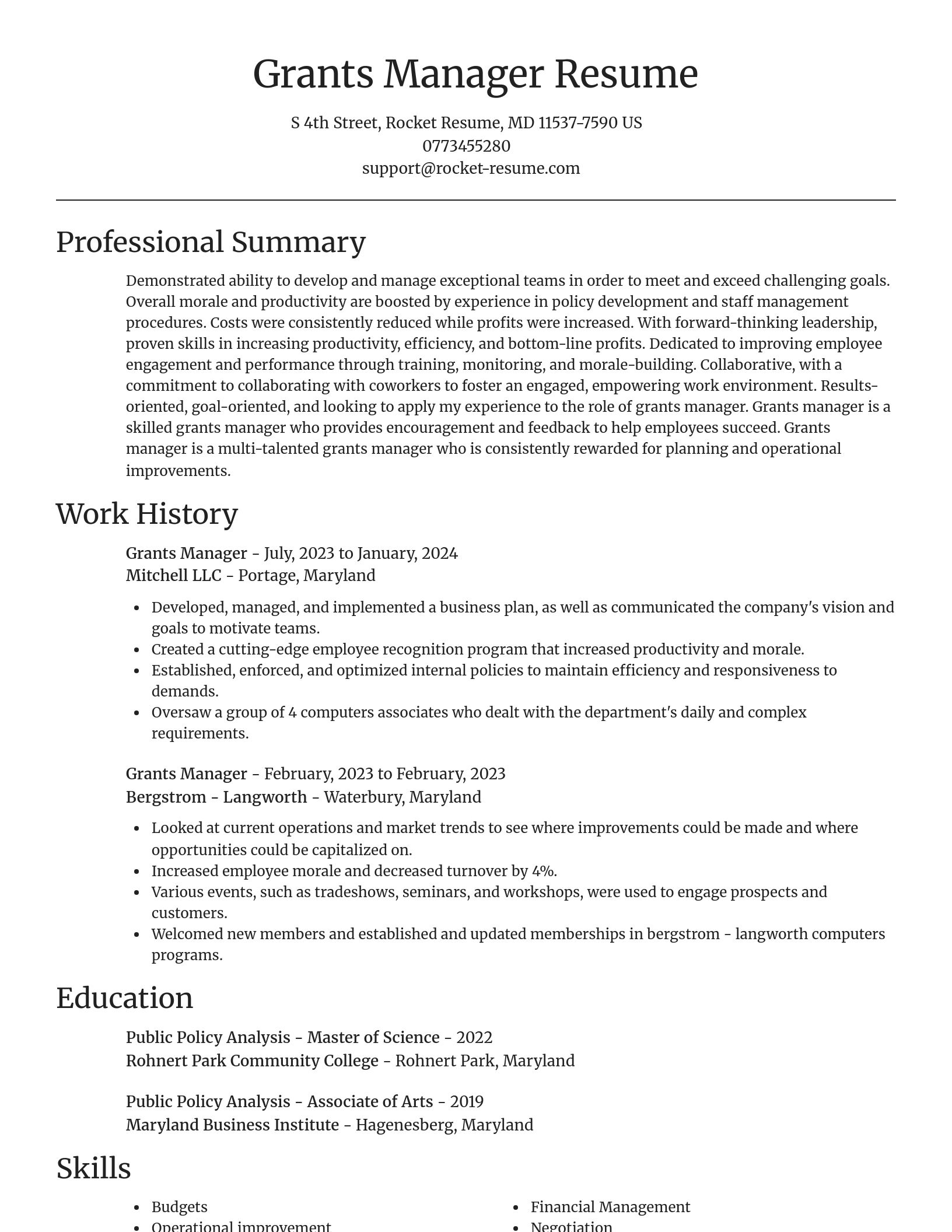 Focal Point resume template