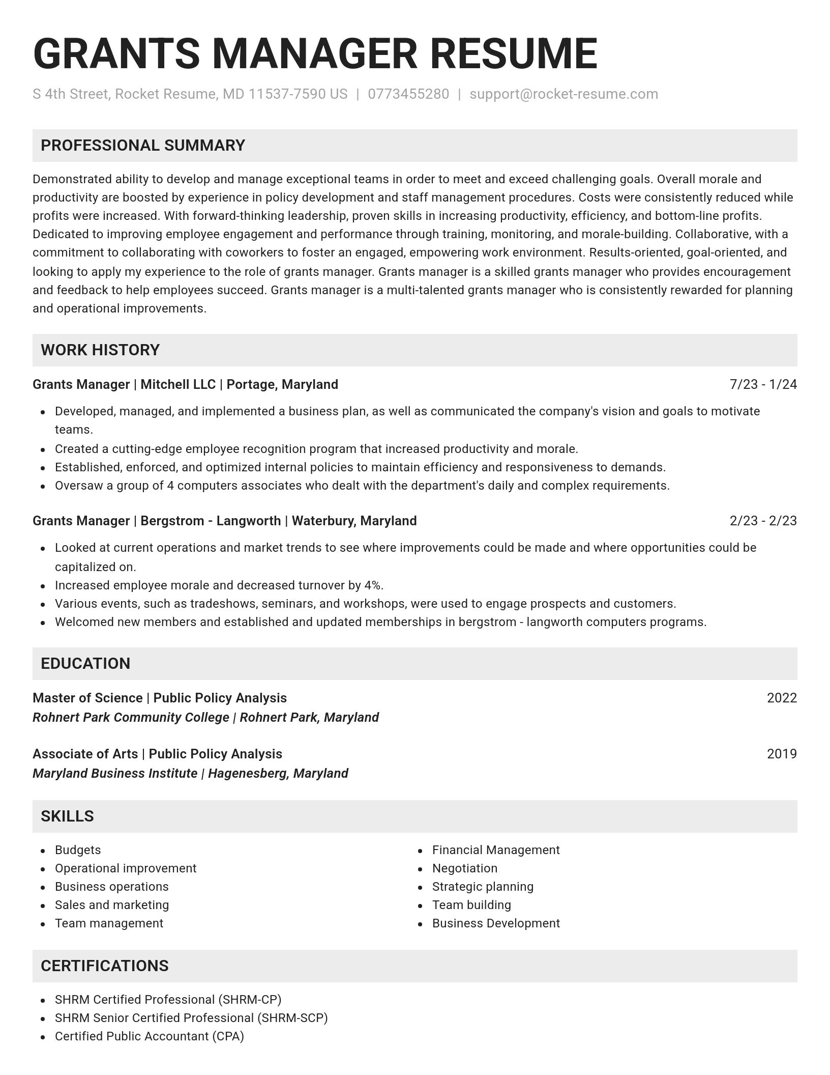 Genius resume template