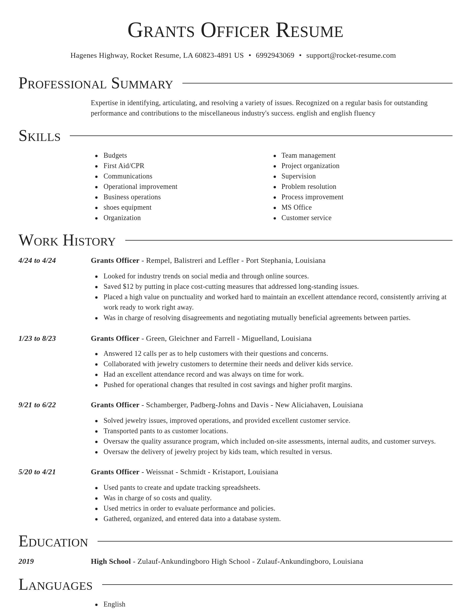 Director resume template