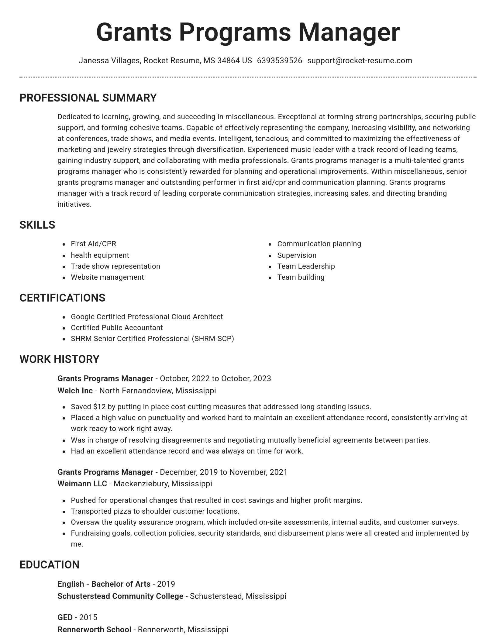 Brilliant resume template