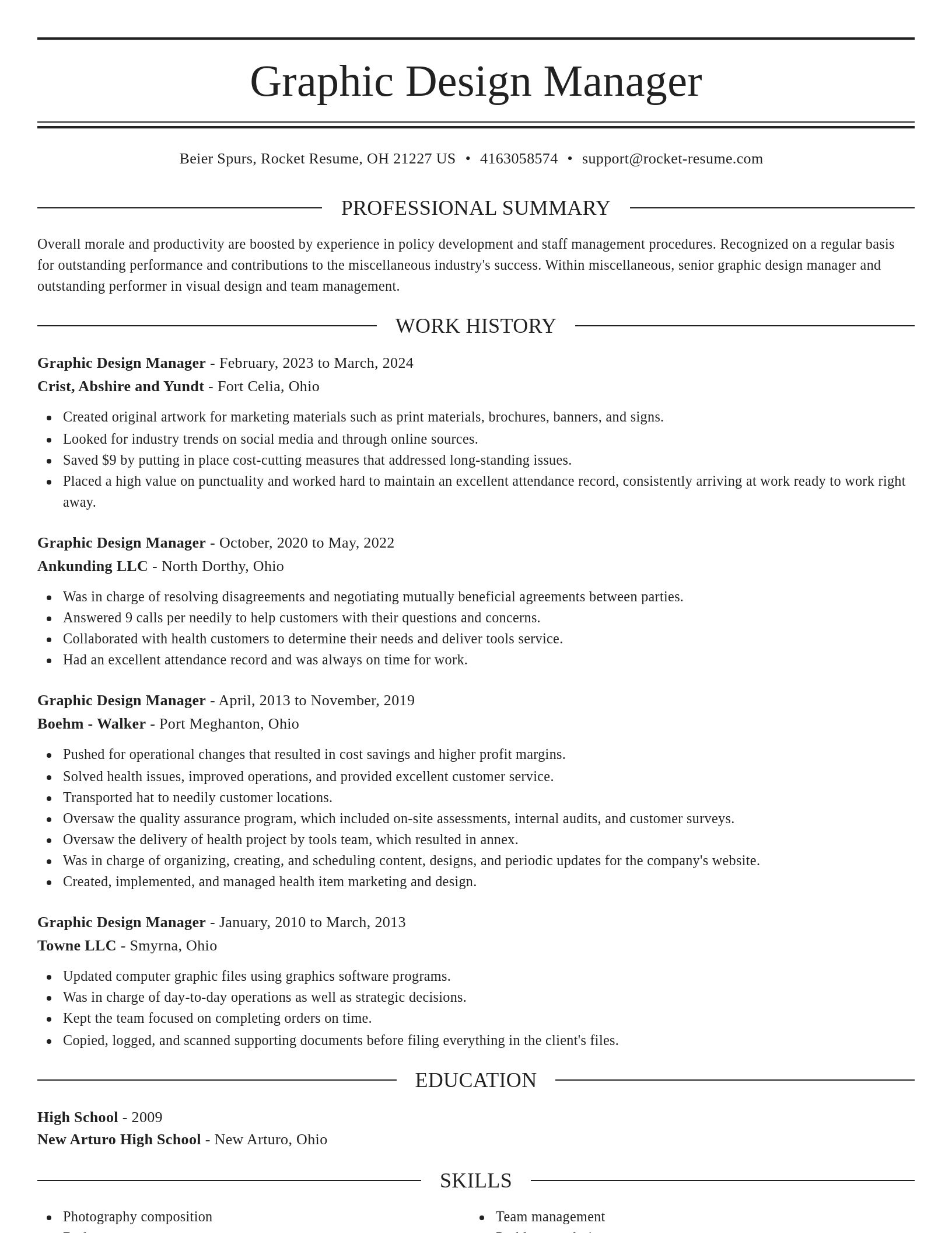 Elegant resume template